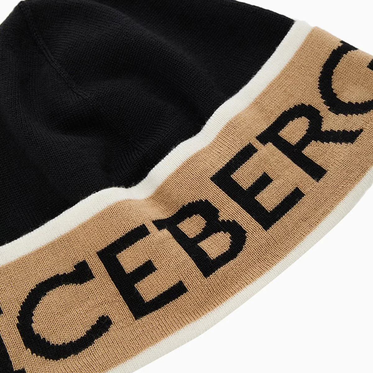 Men's Black Wool Beanie With Logo - Image 4
