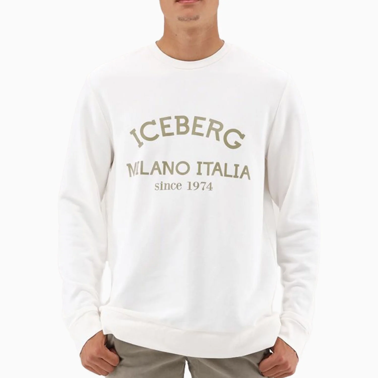 Men's Crew Neck Sweatshirt With Institutional Logo