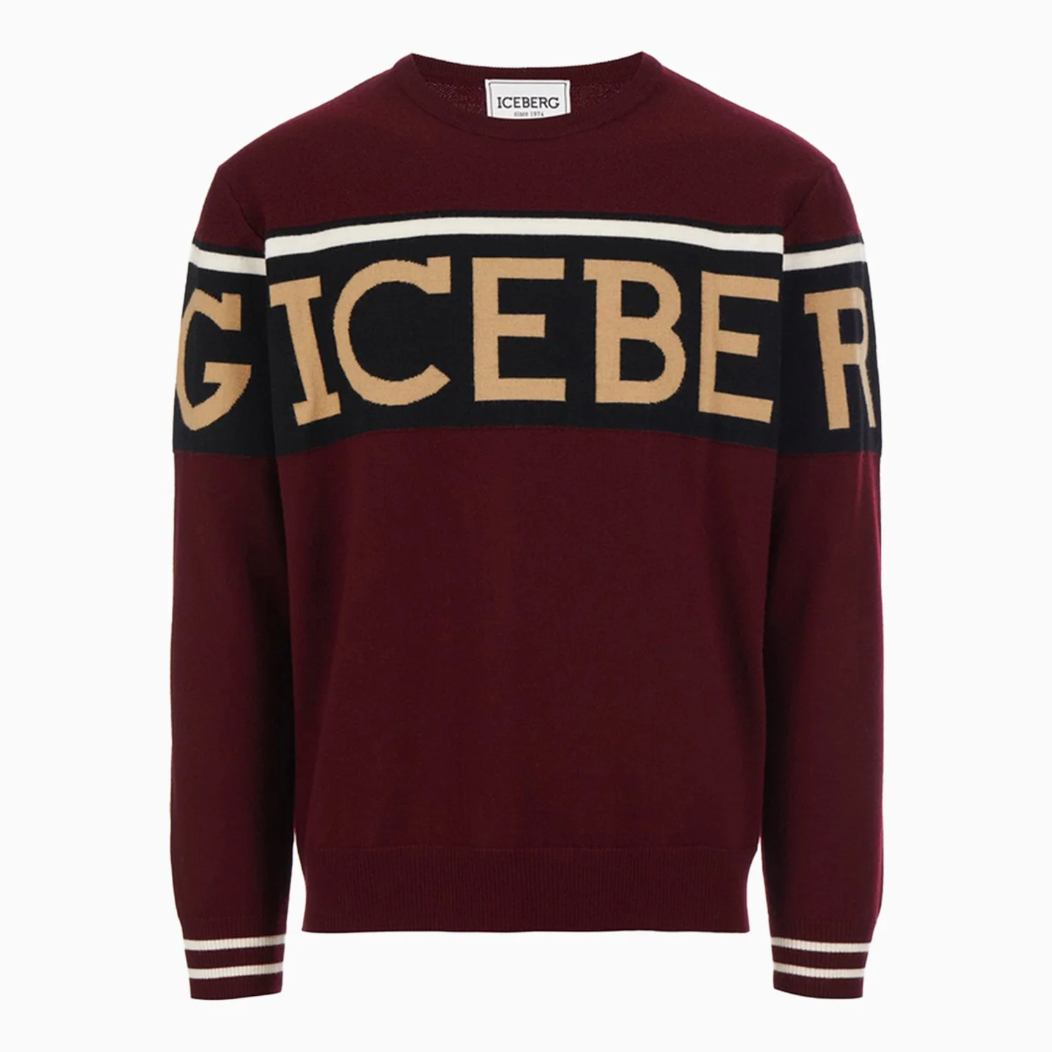 Men's Bordeaux Logo Jumper Sweatshirt - Image 3