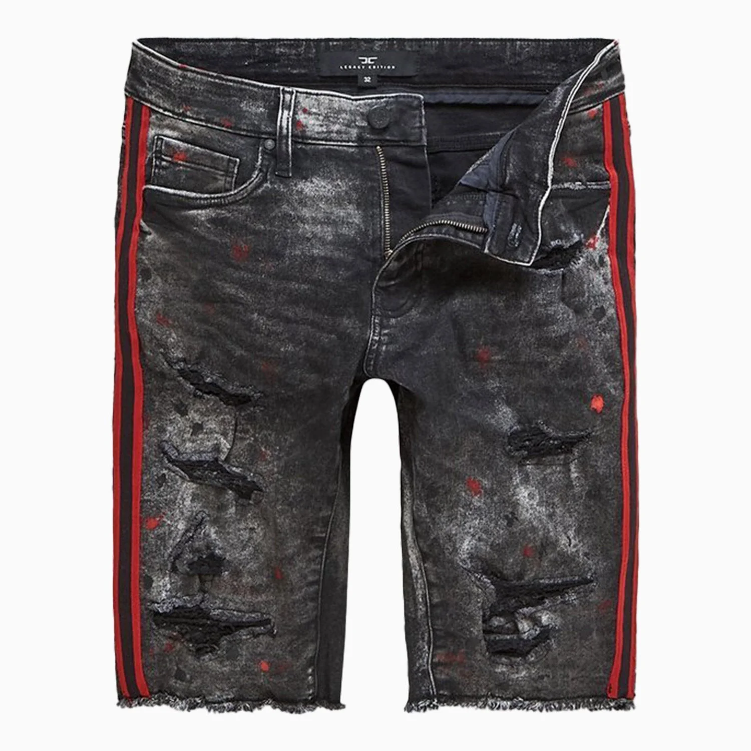 Kid's Sparta Striped Denim Shorts - Image 2