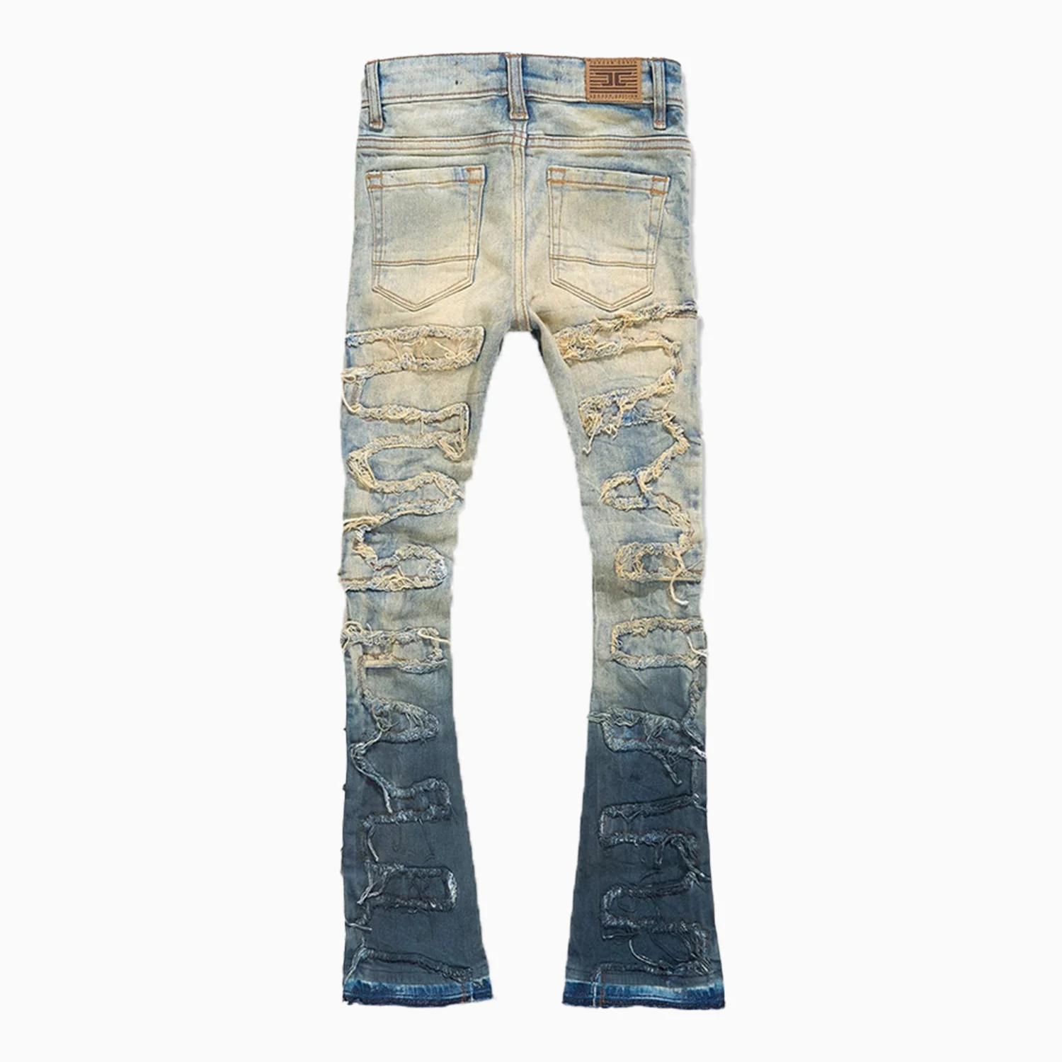 Kid's Stacked Python Skinny Denim Pant - Image 2