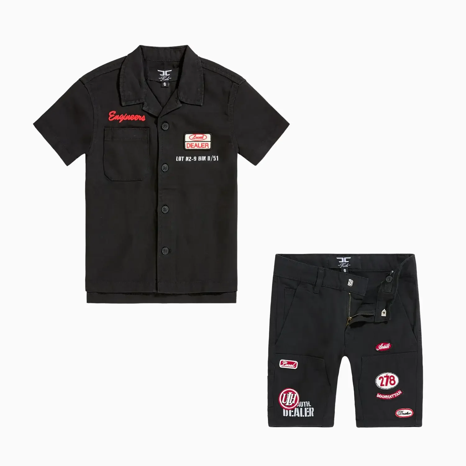 Kid's The Re-Up Mechanic Shirt and Shorts Outfit