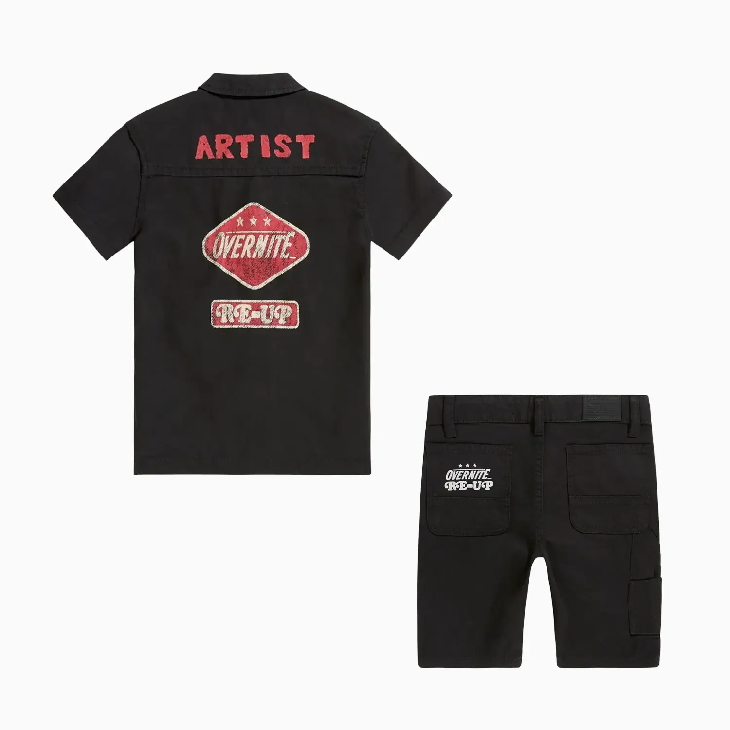 Kid's The Re-Up Mechanic Shirt and Shorts Outfit - Image 2
