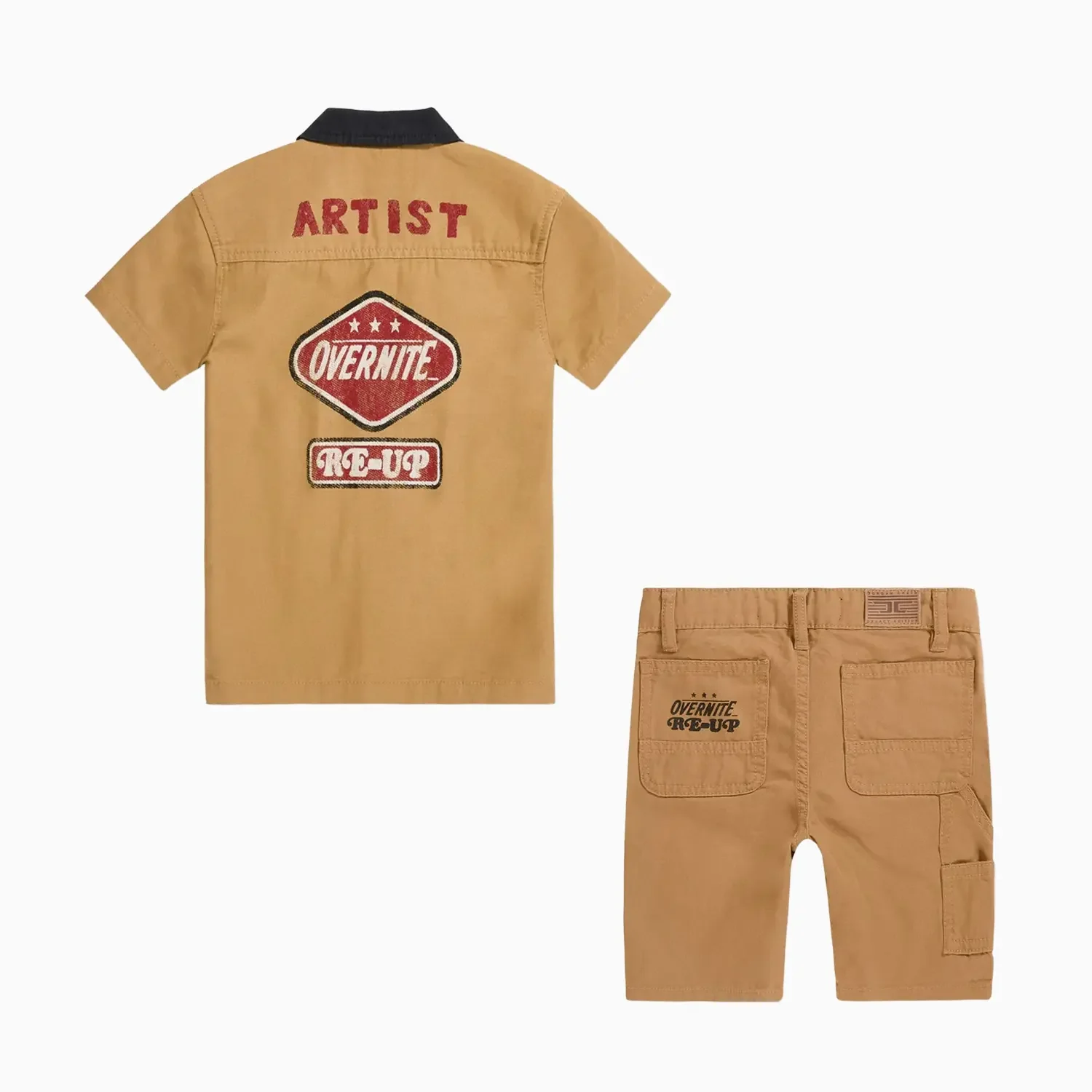 Kid's The Re-Up Mechanic Shirt and Shorts Outfit - Image 2