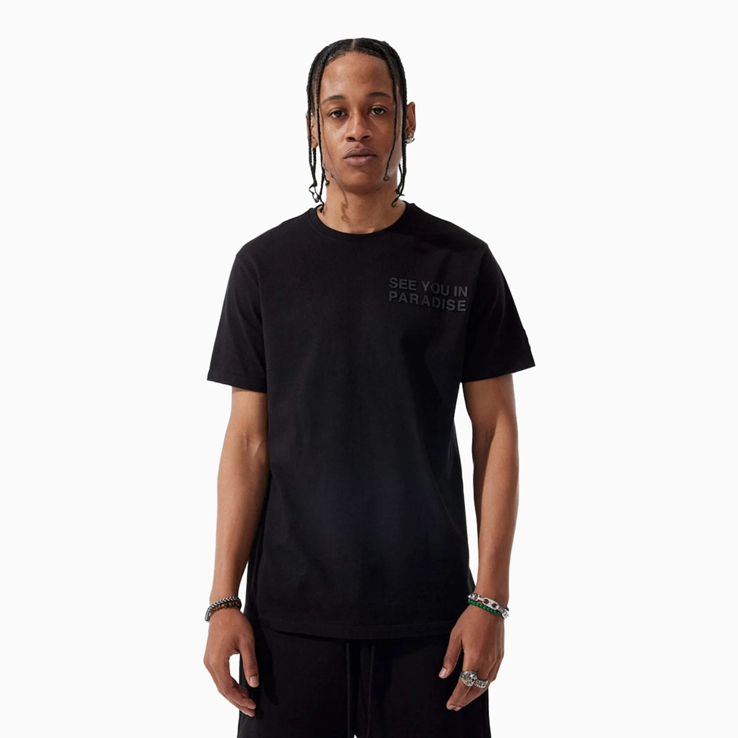 Men's Paradise Tonal T Shirt And Shorts Outfit - Image 2