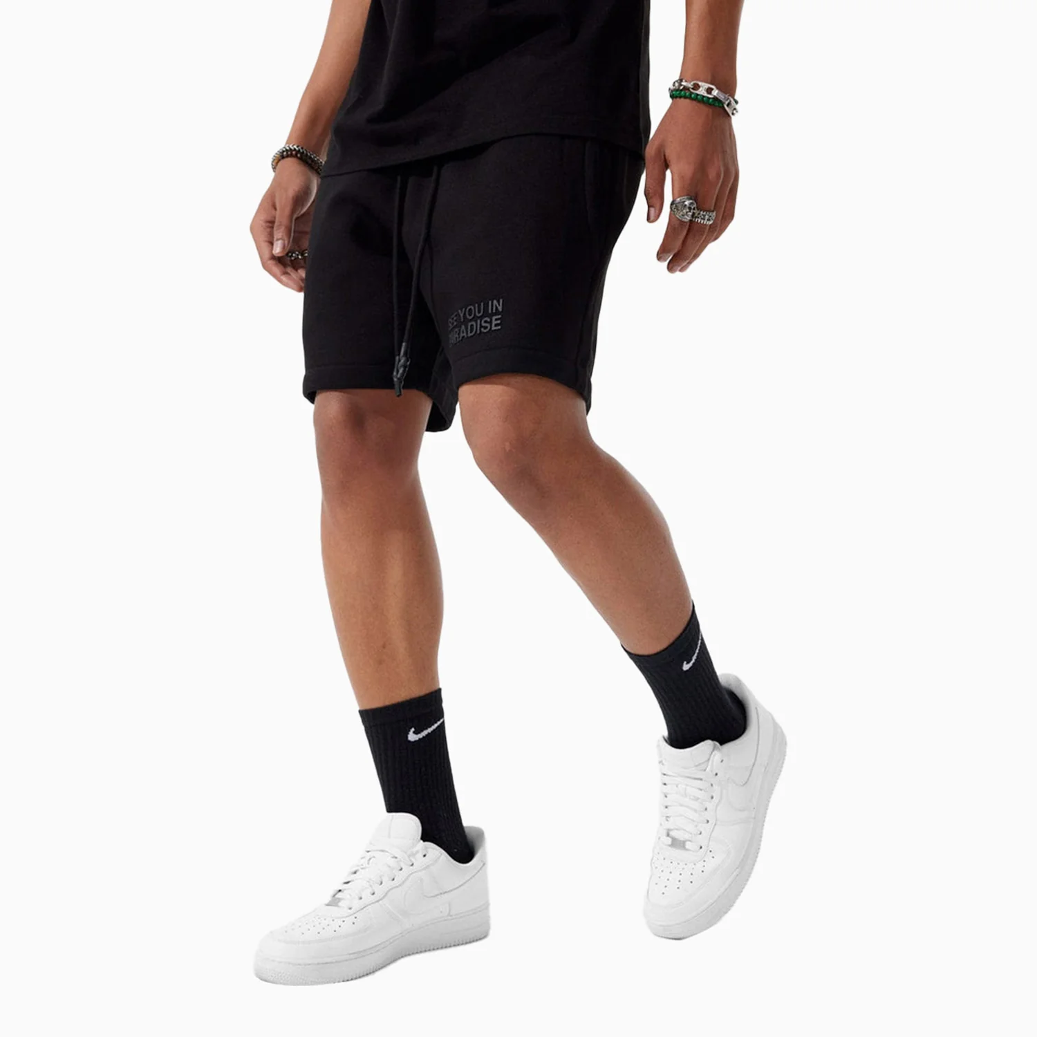 Men's Paradise Tonal T Shirt And Shorts Outfit - Image 3