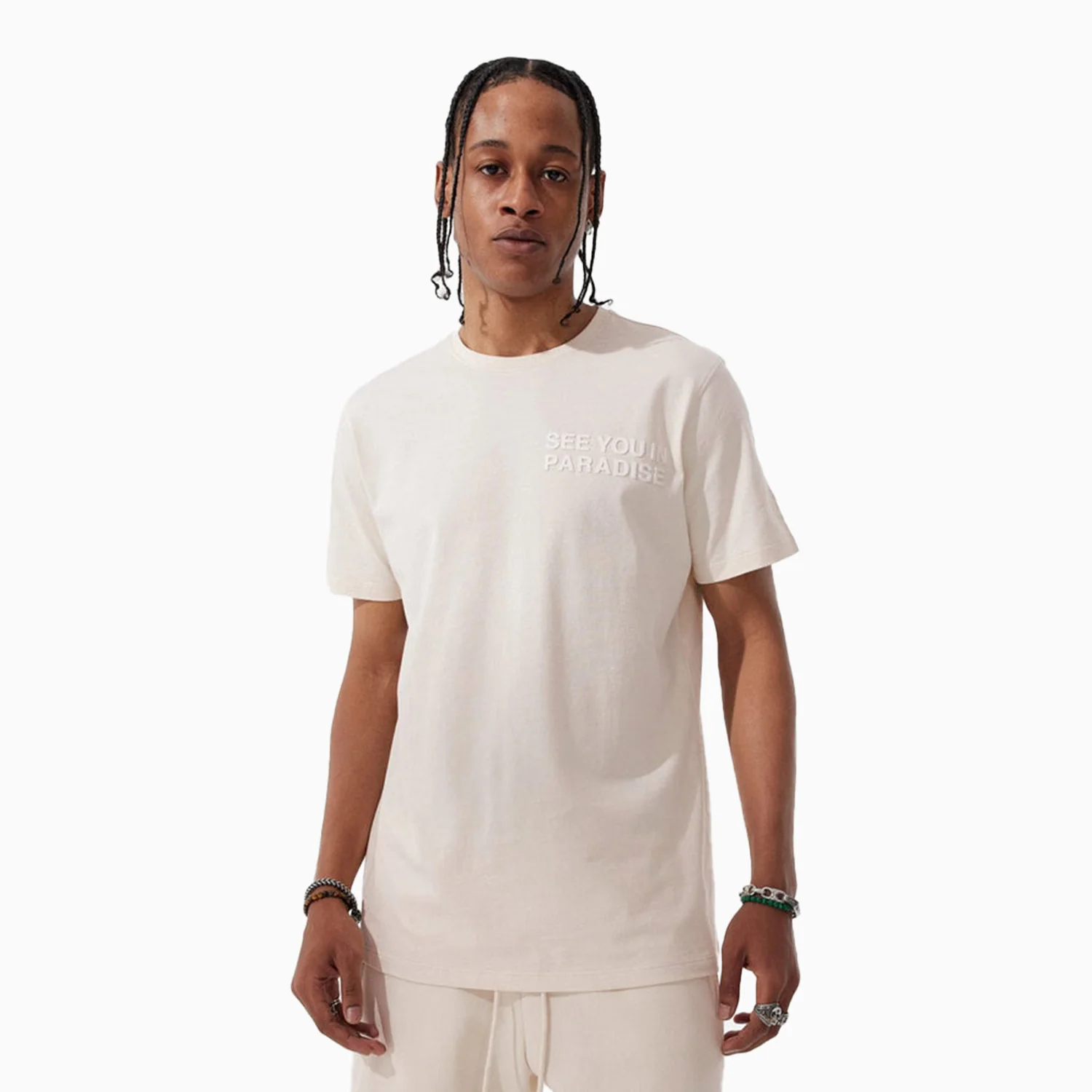 Men's Paradise Tonal T Shirt And Shorts Outfit - Image 2