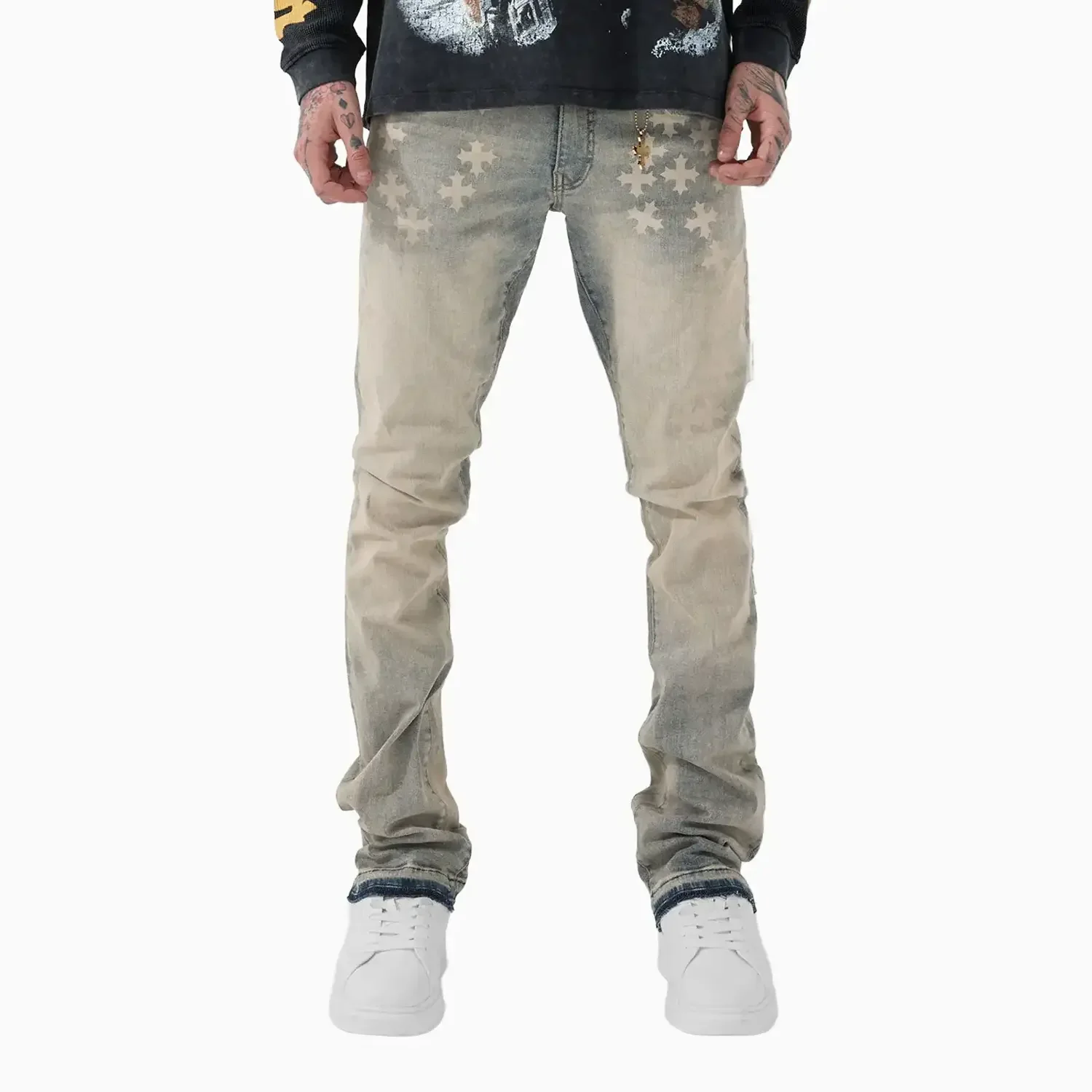 Men's Super Skinny Stacked Forbidden Fruit Denim Pant