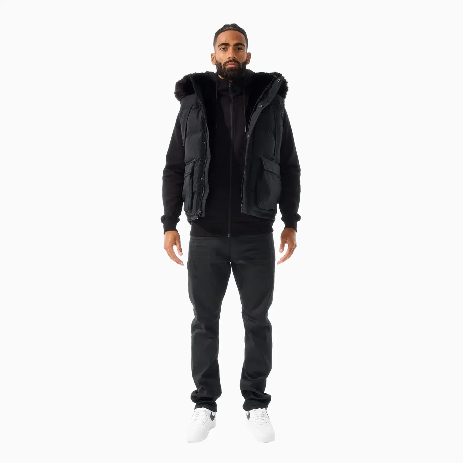 Men's Yukon Fur Lined Puffer Vest - Image 4