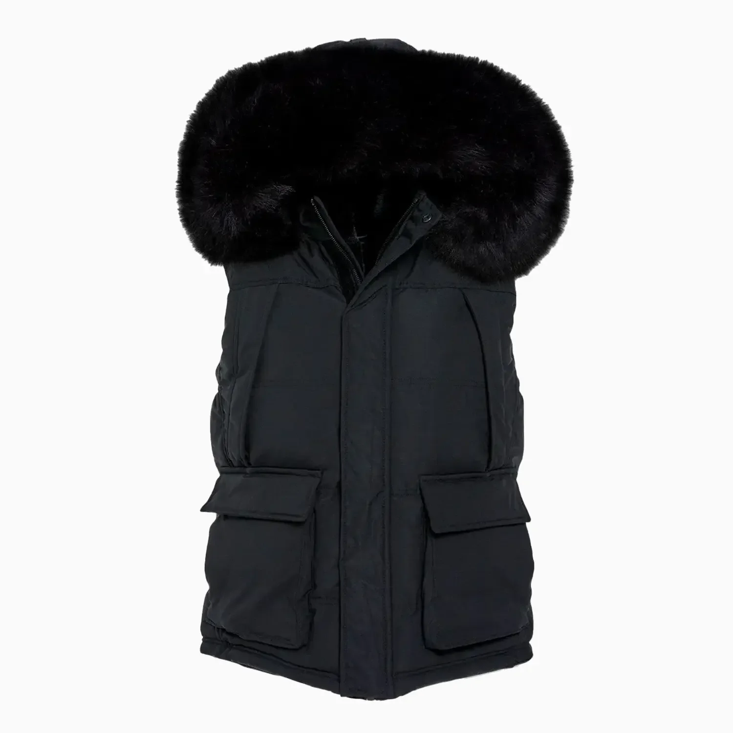 Men's Yukon Fur Lined Puffer Vest - Image 9