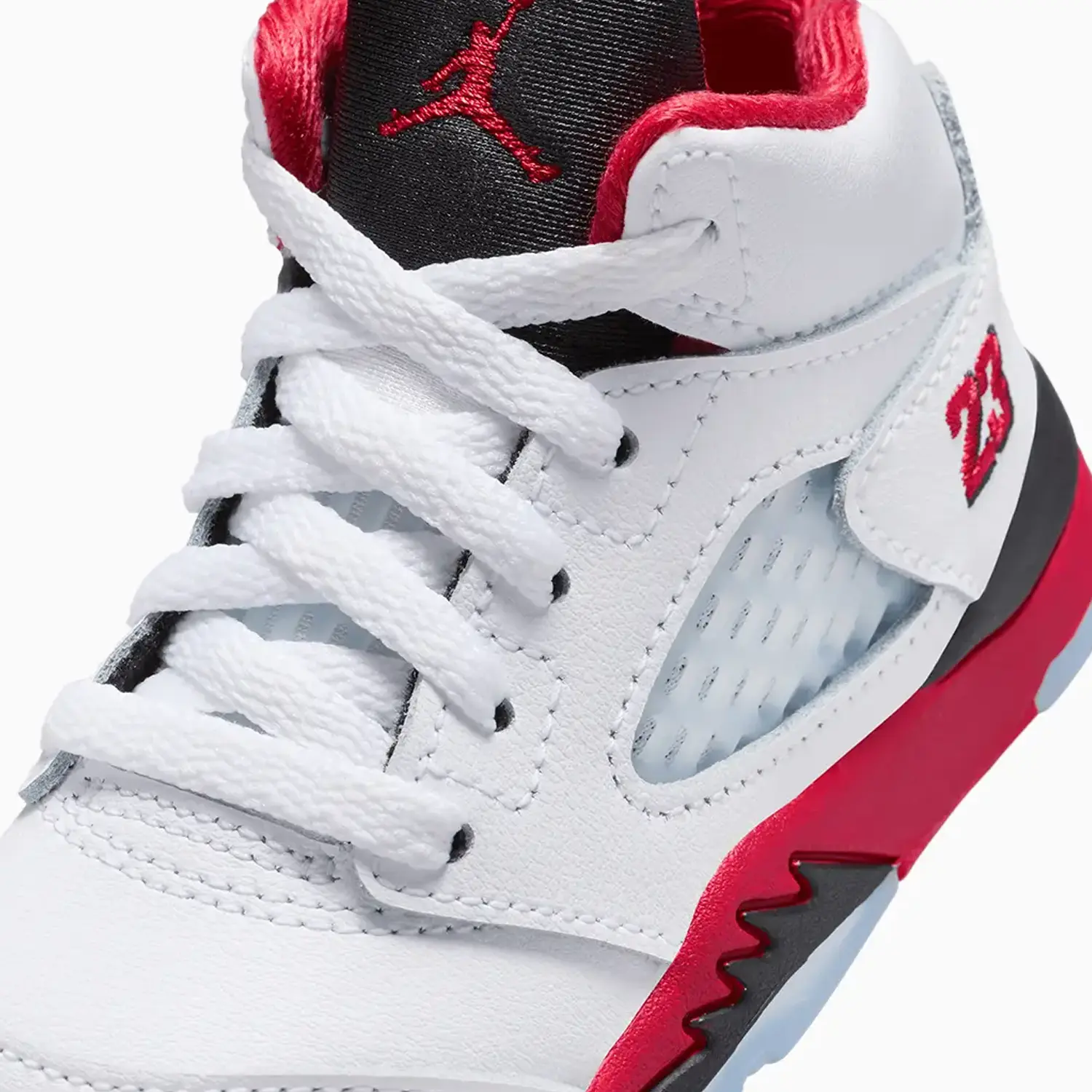 Kid's Air Jordan 5 Retro OG "Fire Red Black Tongue" Toddlers - Image 7