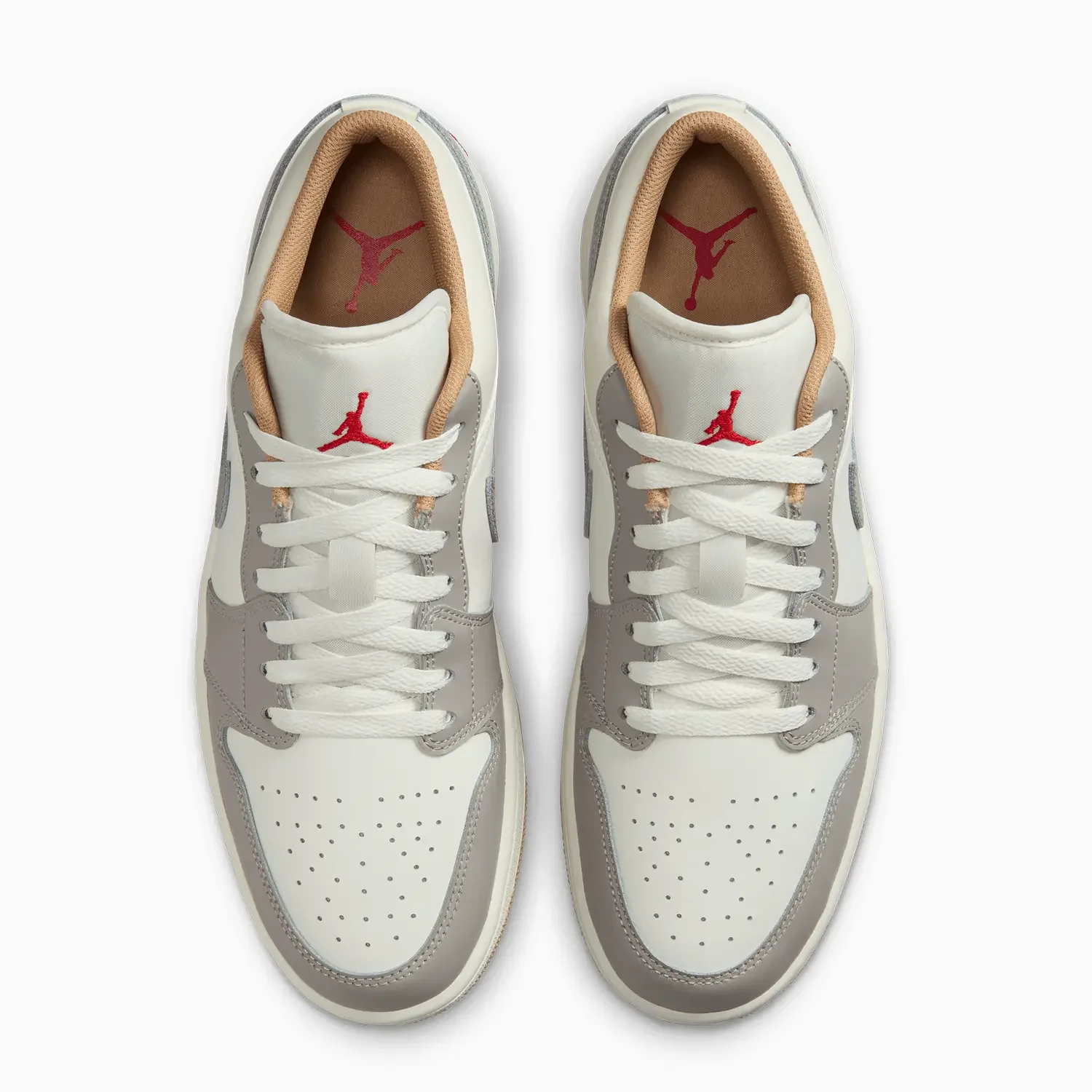 Men's Air Jordan 1 Low "Sail Fire Red College Grey" - Image 5