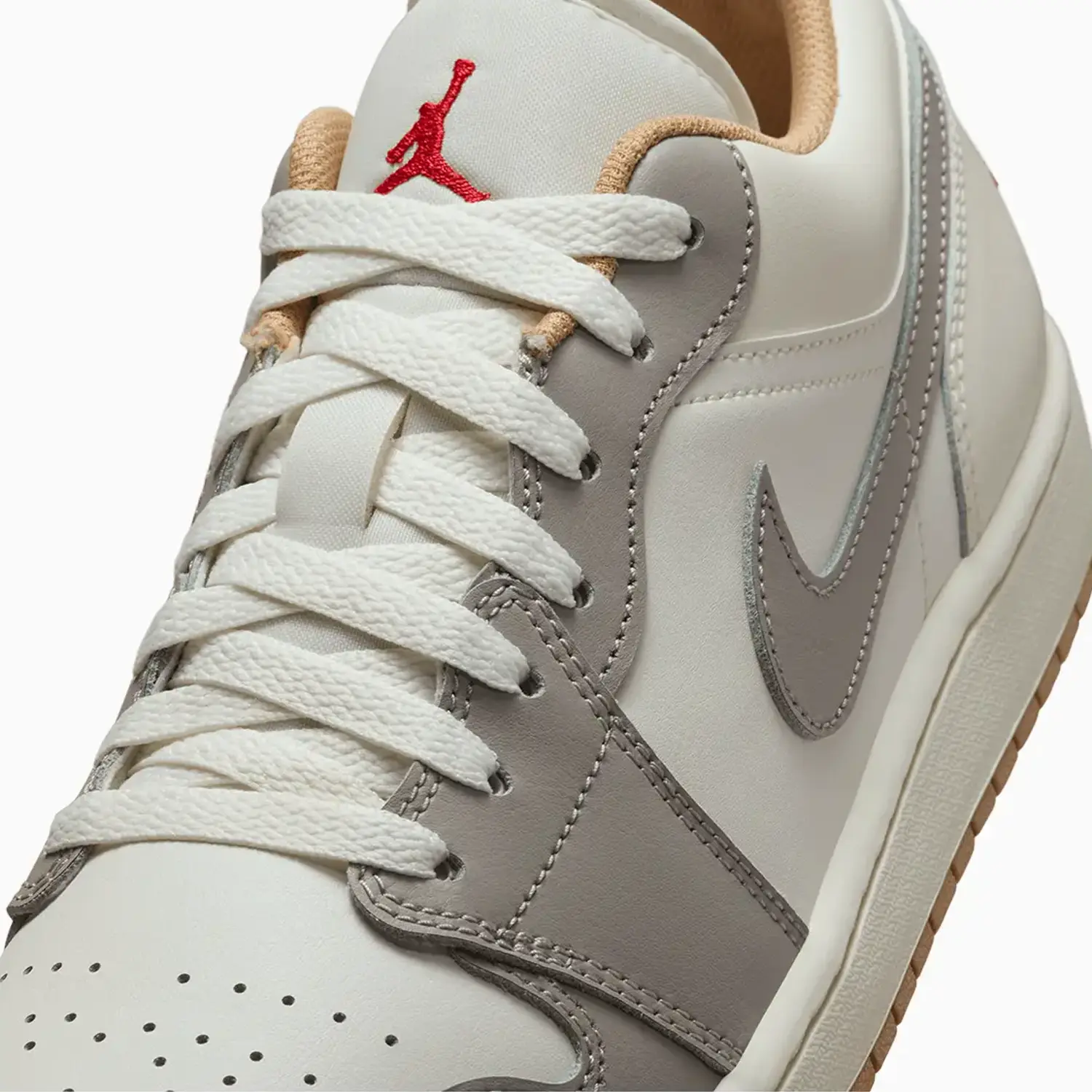 Men's Air Jordan 1 Low "Sail Fire Red College Grey" - Image 7