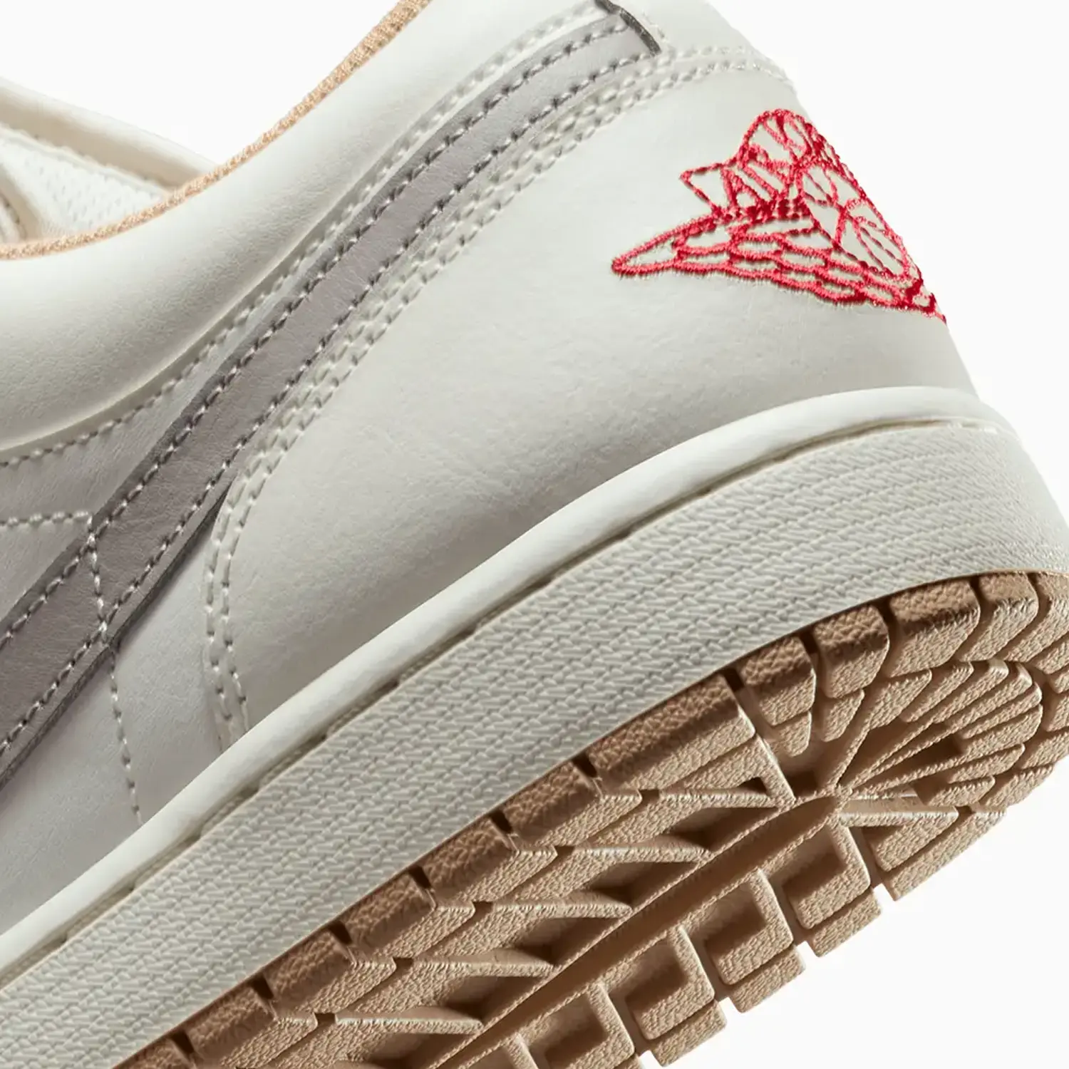 Men's Air Jordan 1 Low "Sail Fire Red College Grey" - Image 8