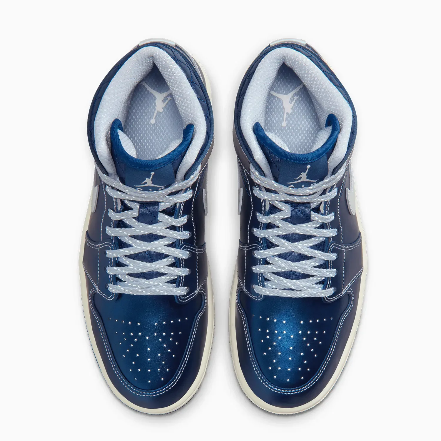 Women's Air Jordan 1 Mid SE "Metallic Blue Quilted" - Image 6