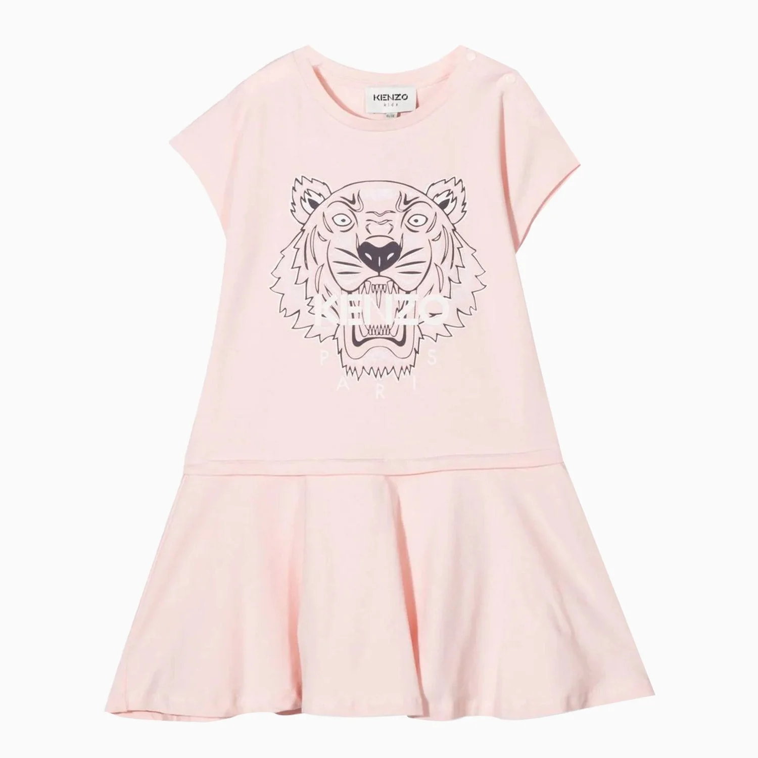 Kid's Tiger Logo Print T Shirt Dress Toddlers