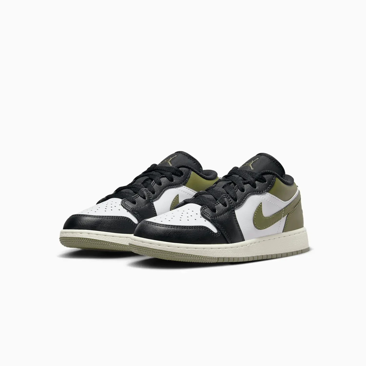 Kid's Air Jordan 1 Low "Black Toe Medium Olive" Grade School - Image 2