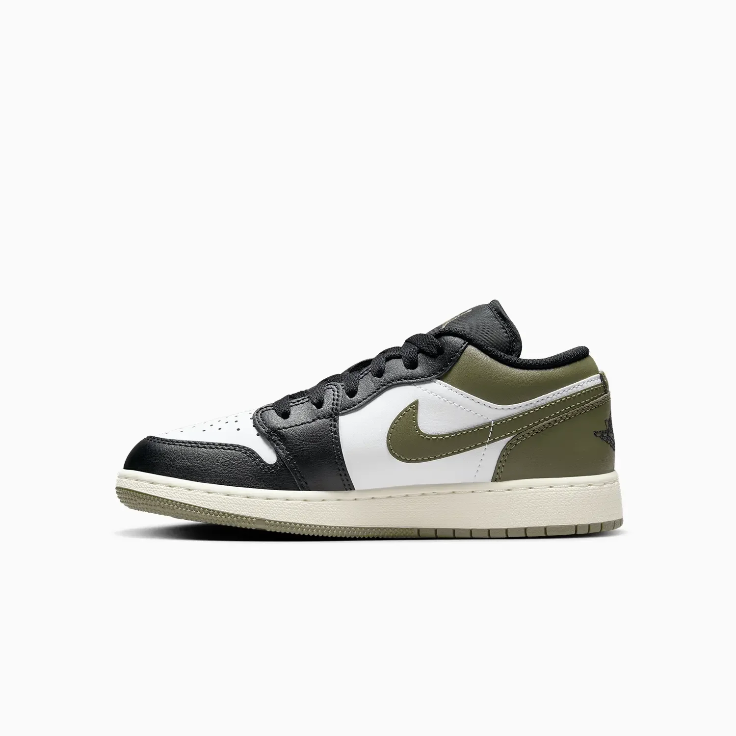 Kid's Air Jordan 1 Low "Black Toe Medium Olive" Grade School - Image 4