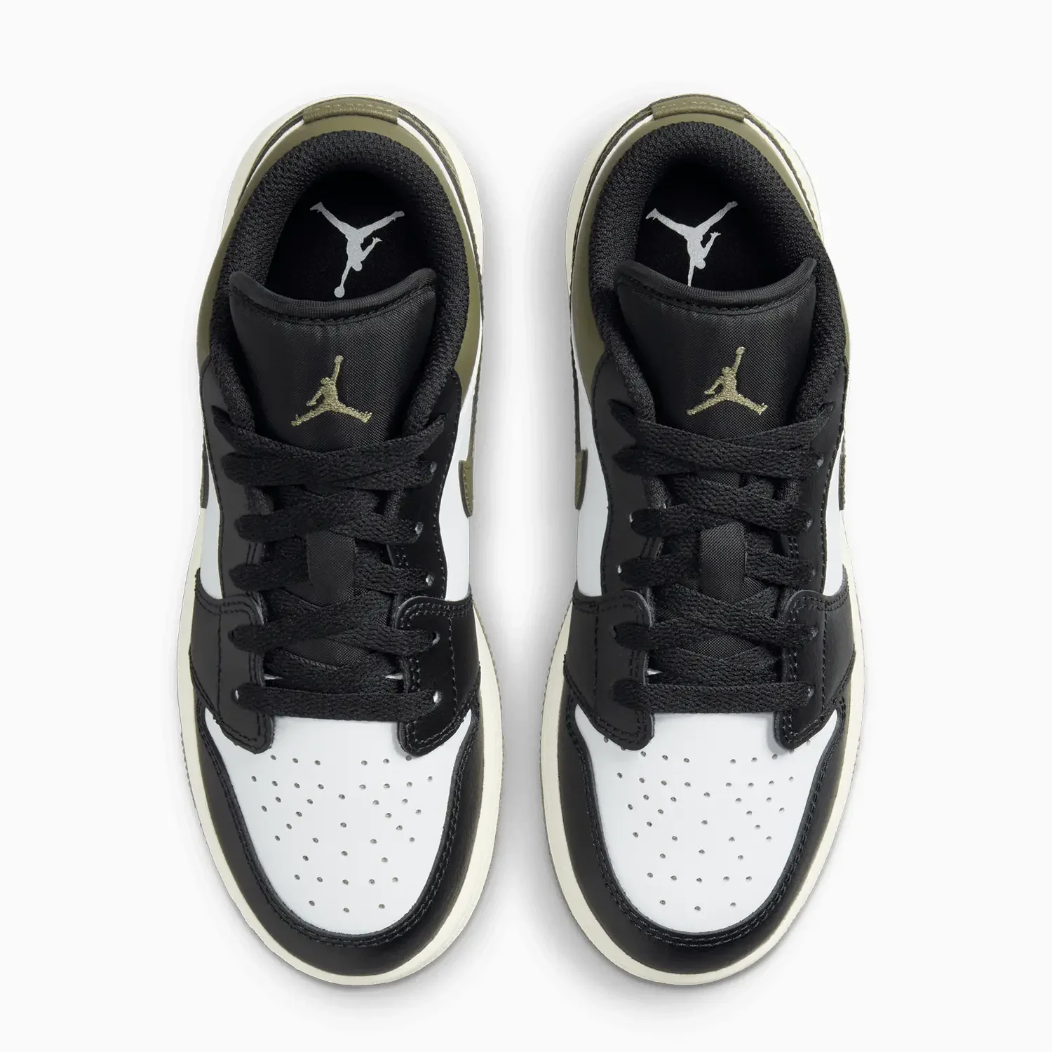 Kid's Air Jordan 1 Low "Black Toe Medium Olive" Grade School - Image 5