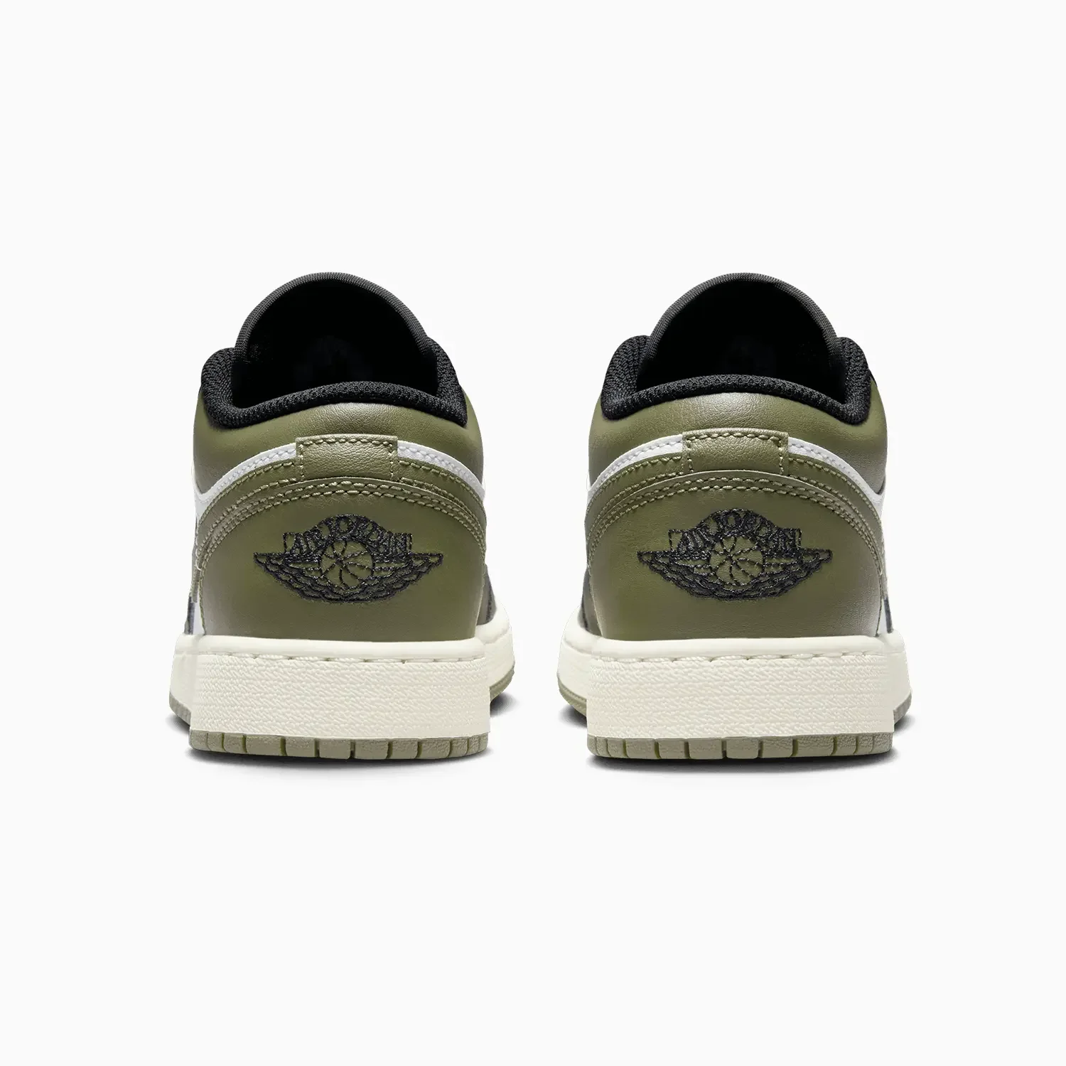 Kid's Air Jordan 1 Low "Black Toe Medium Olive" Grade School - Image 6