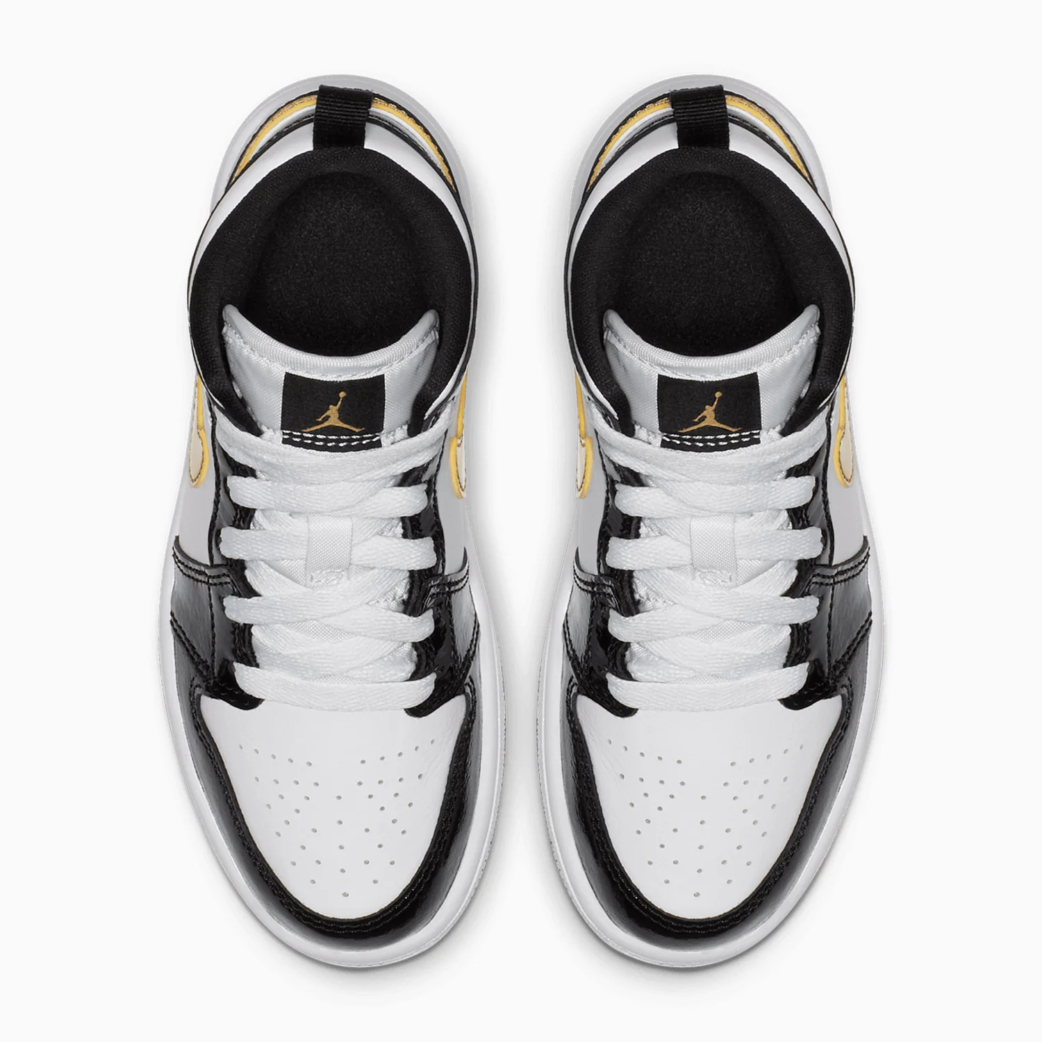 Kid's Air Jordan 1 Mid SE "Black Gold" Pre School - Image 4