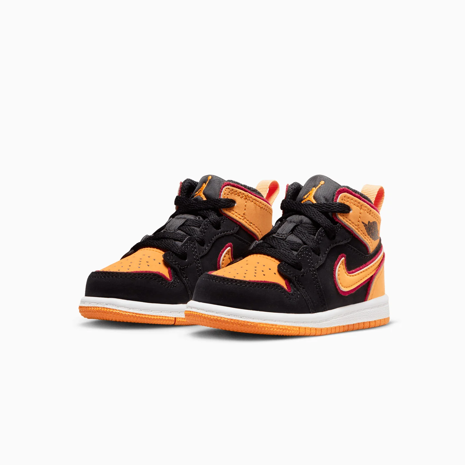 Kid's Air Jordan 1 Mid SE "Vivid Orange" Toddlers - Image 2