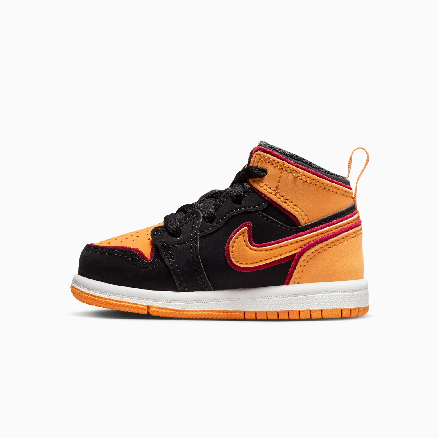 Kid's Air Jordan 1 Mid SE "Vivid Orange" Toddlers - Image 3