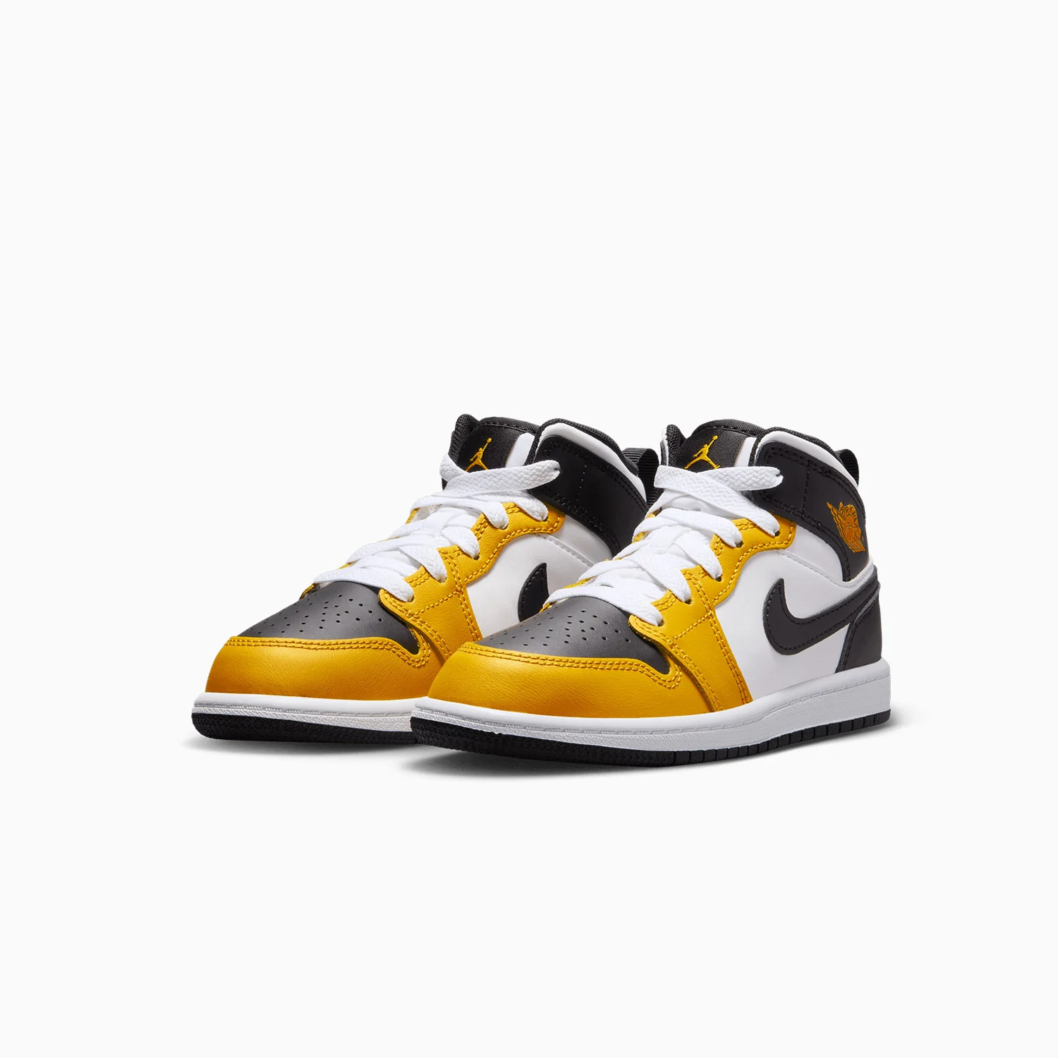 Kid's Air Jordan 1 Mid "Yellow Ochre" Pre School - Image 2