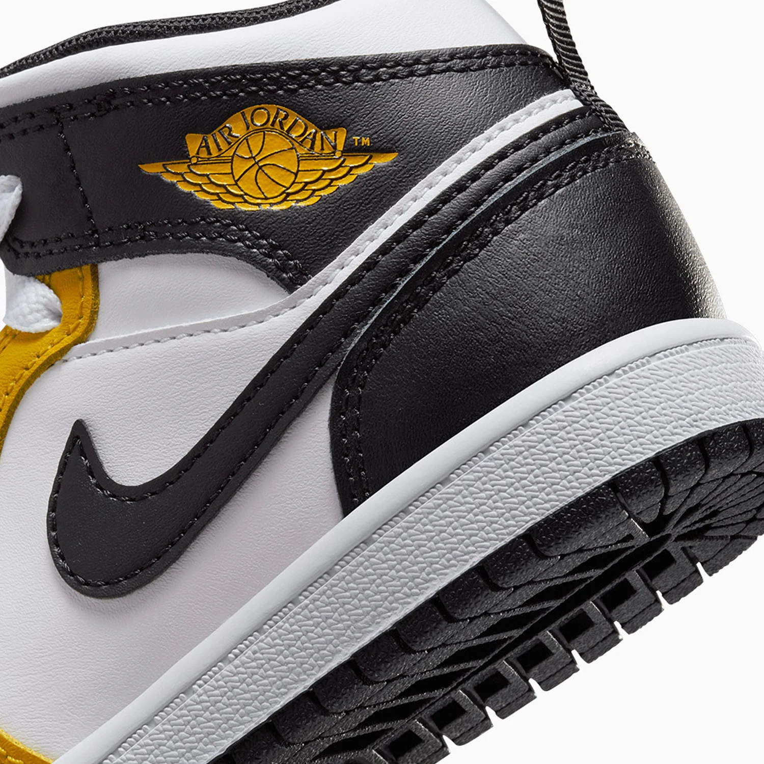 Kid's Air Jordan 1 Mid "Yellow Ochre" Pre School - Image 8