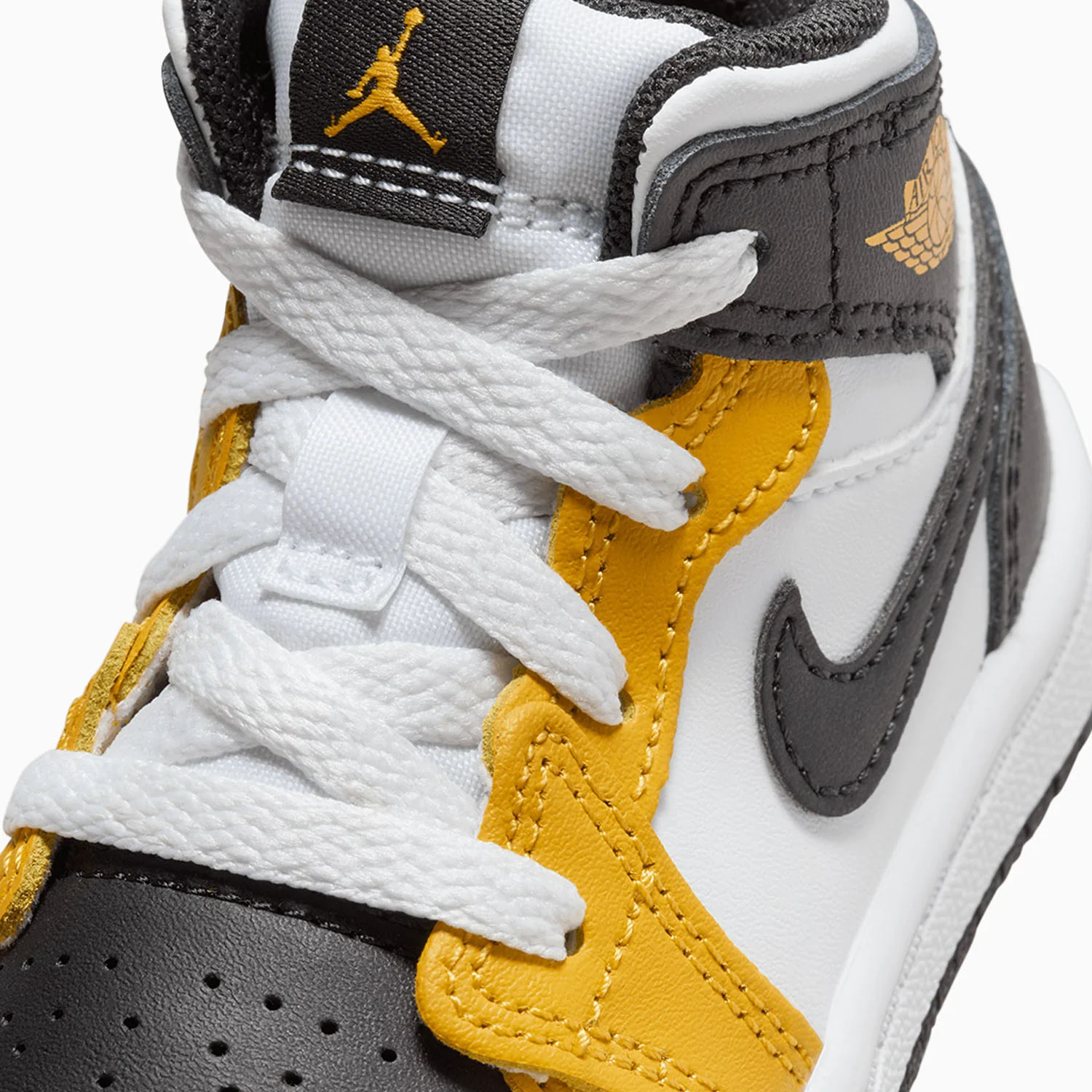 Kid's Air Jordan 1 Mid "Yellow Ochre" Toddlers - Image 7