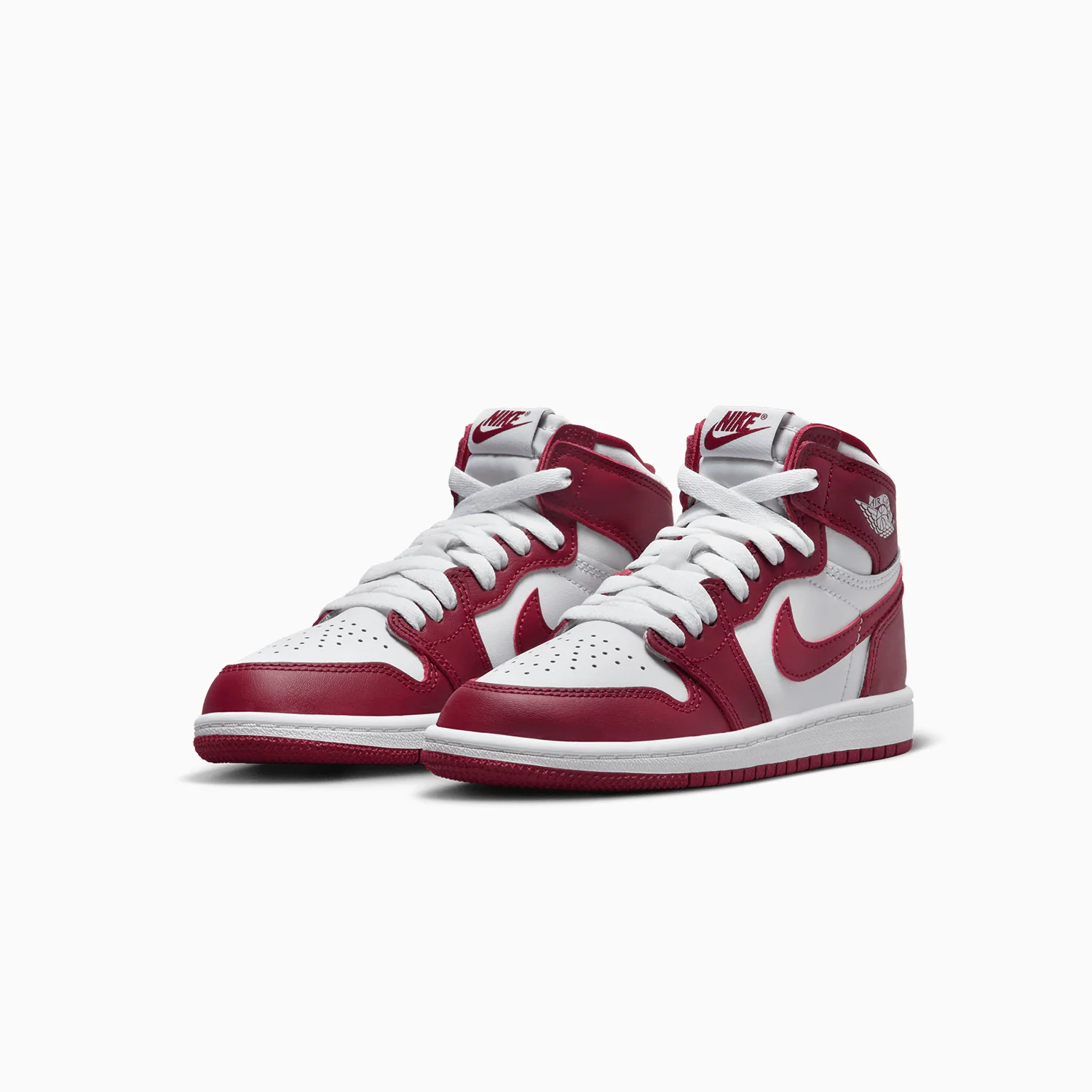 Kid's Air Jordan 1 Retro OG "White Team Red" Pre School - Image 2