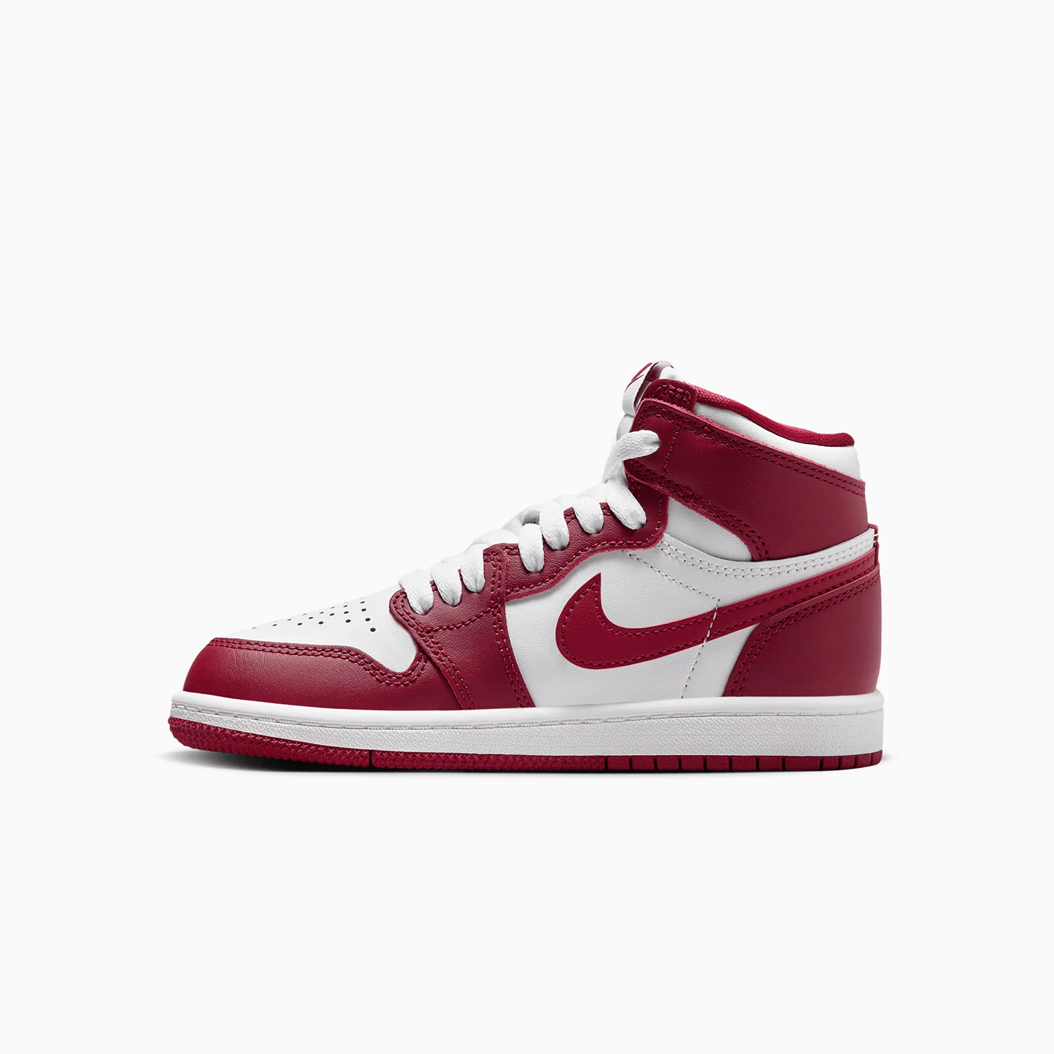 Kid's Air Jordan 1 Retro OG "White Team Red" Pre School - Image 4