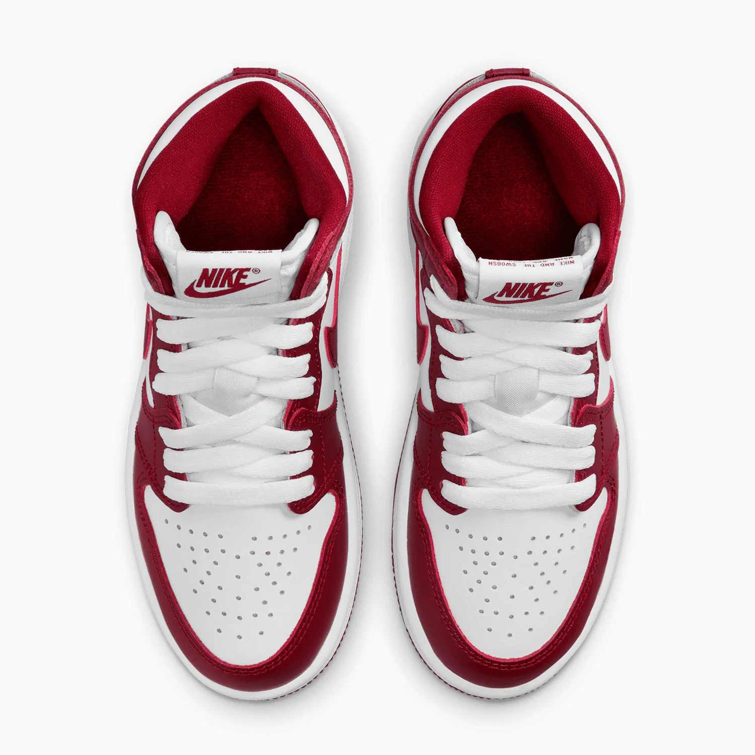Kid's Air Jordan 1 Retro OG "White Team Red" Pre School - Image 5