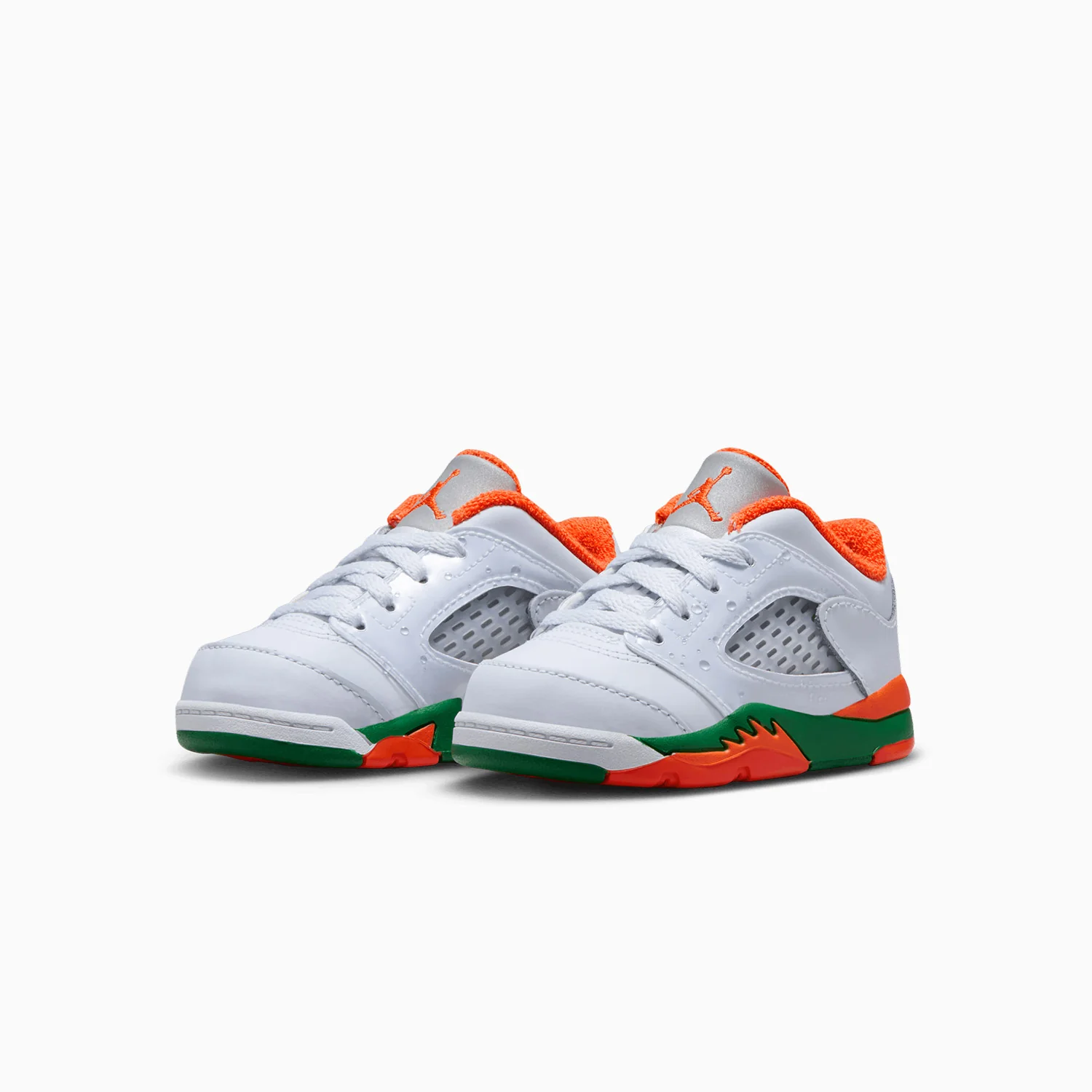 Kid's Air Jordan 5 Retro Low "Miami Hurricanes" Toddlers - Image 2