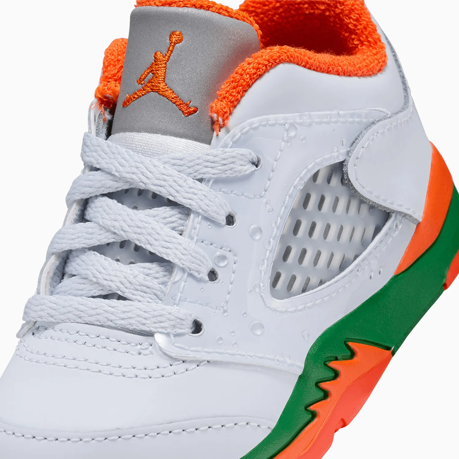 Kid's Air Jordan 5 Retro Low "Miami Hurricanes" Toddlers - Image 7