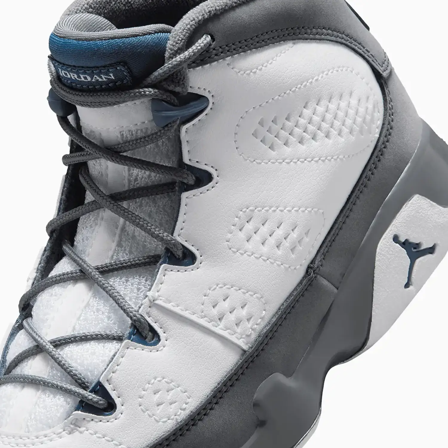 Kid's Air Jordan 9 Retro "Flint Grey" Pre School - Image 8