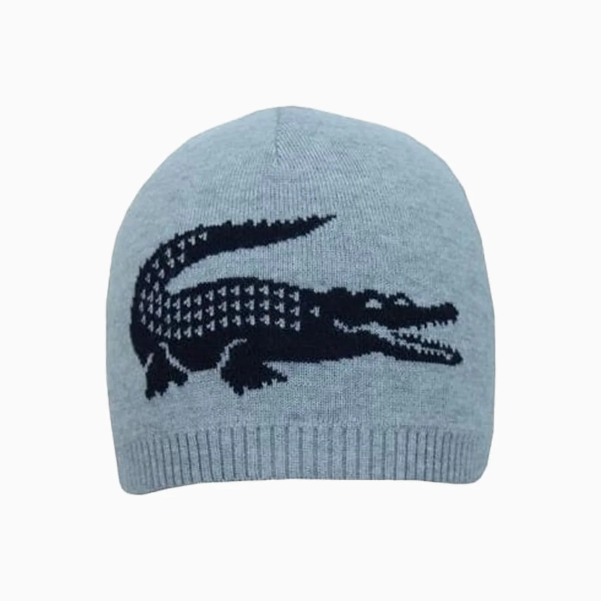 Jacquard Crocodile Wool Reversible Beanie Hat - Image 2