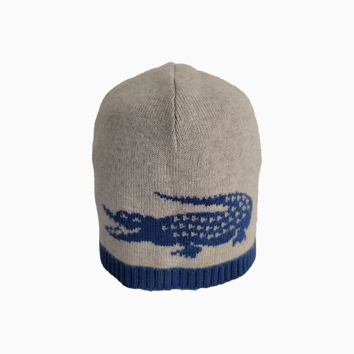 Jacquard Crocodile Wool Reversible Beanie Hat - Image 2