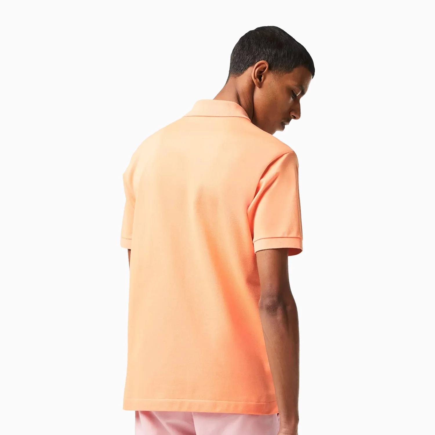 Men's Short Sleeved Ribbed Collar Polo Shirt - Image 3