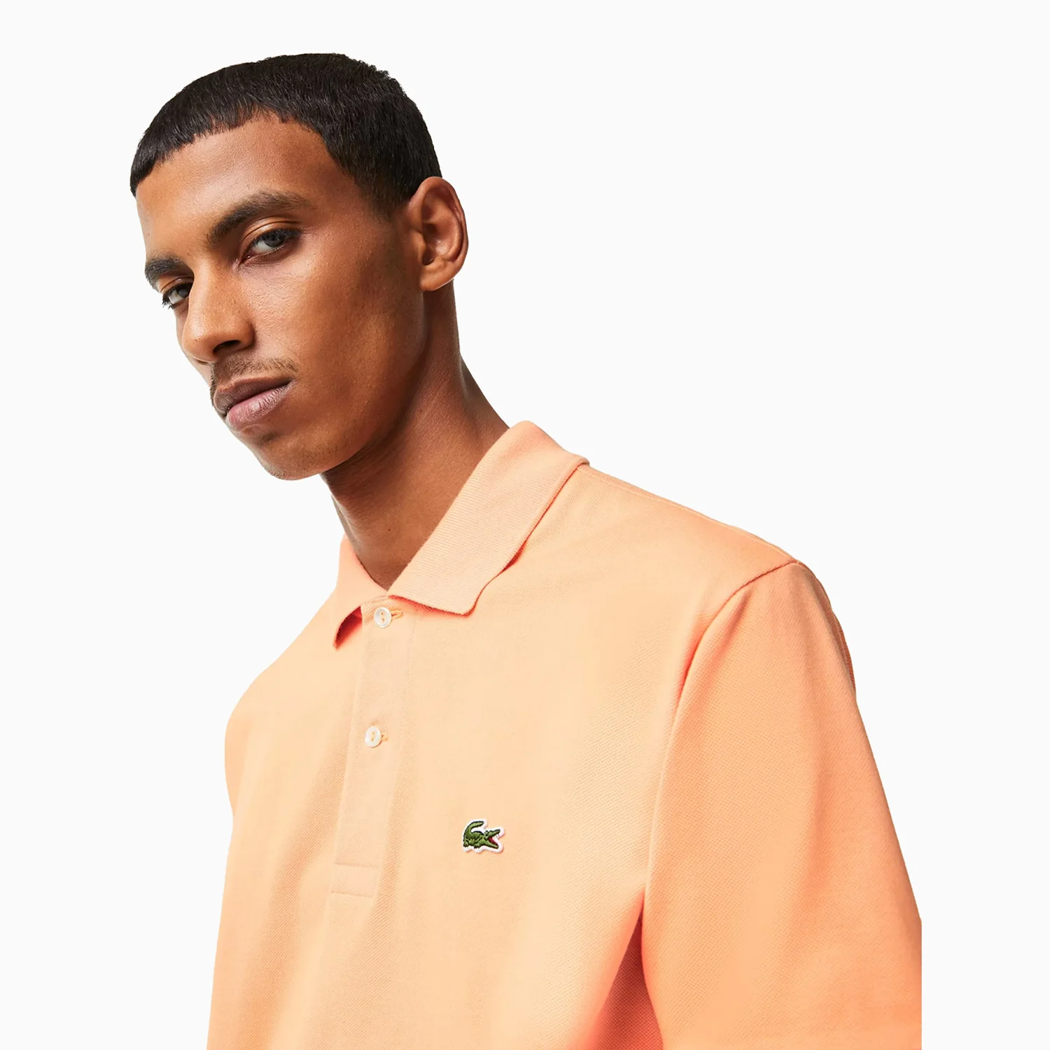 Men's Short Sleeved Ribbed Collar Polo Shirt - Image 4