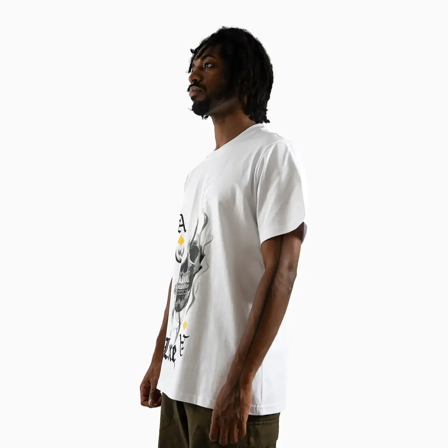 Men's Ace of Spades Skull Graphic Short Sleeve T-Shirt - Image 4