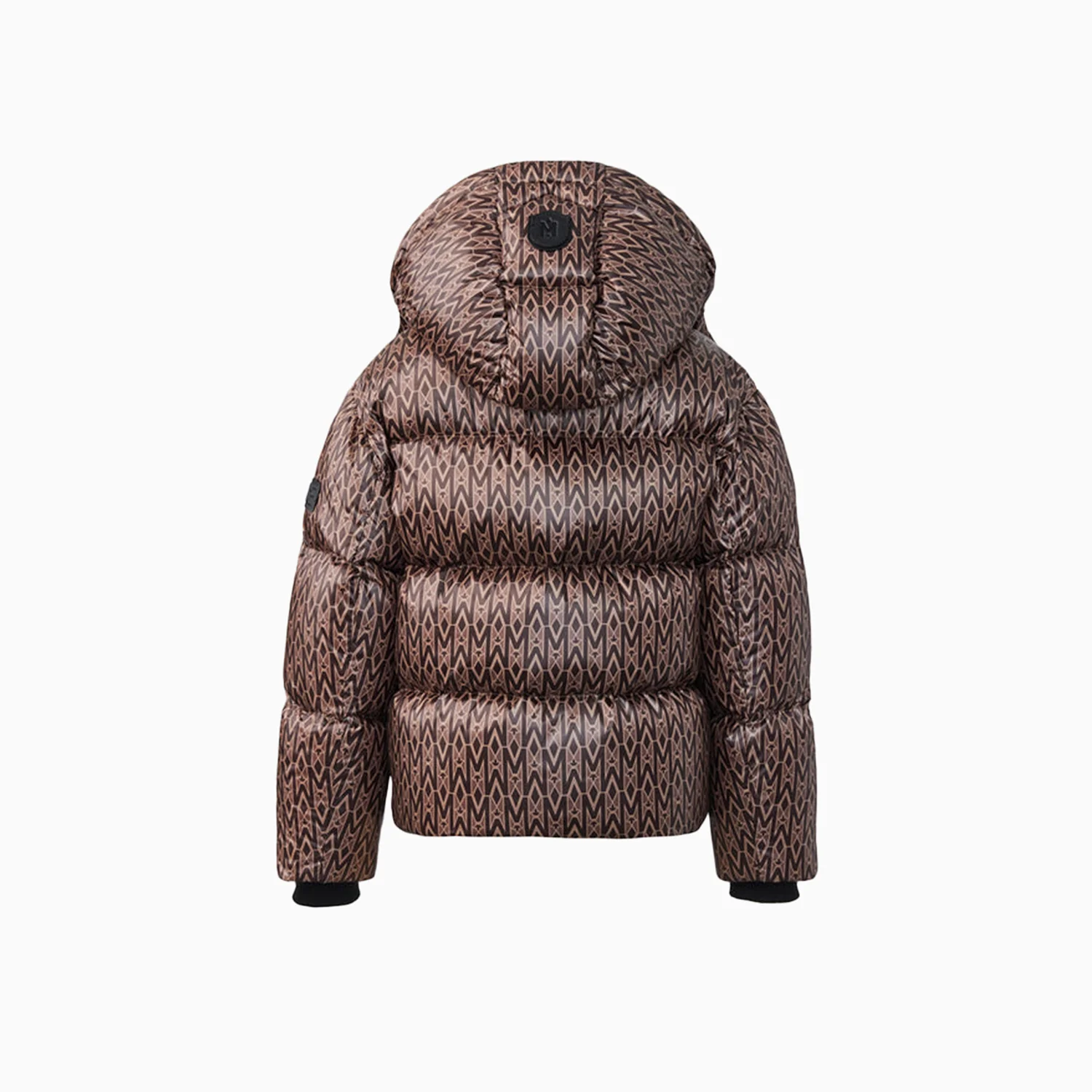 Kid's Jesse Lustrous Light Down Monogram Print Jacket - Image 2