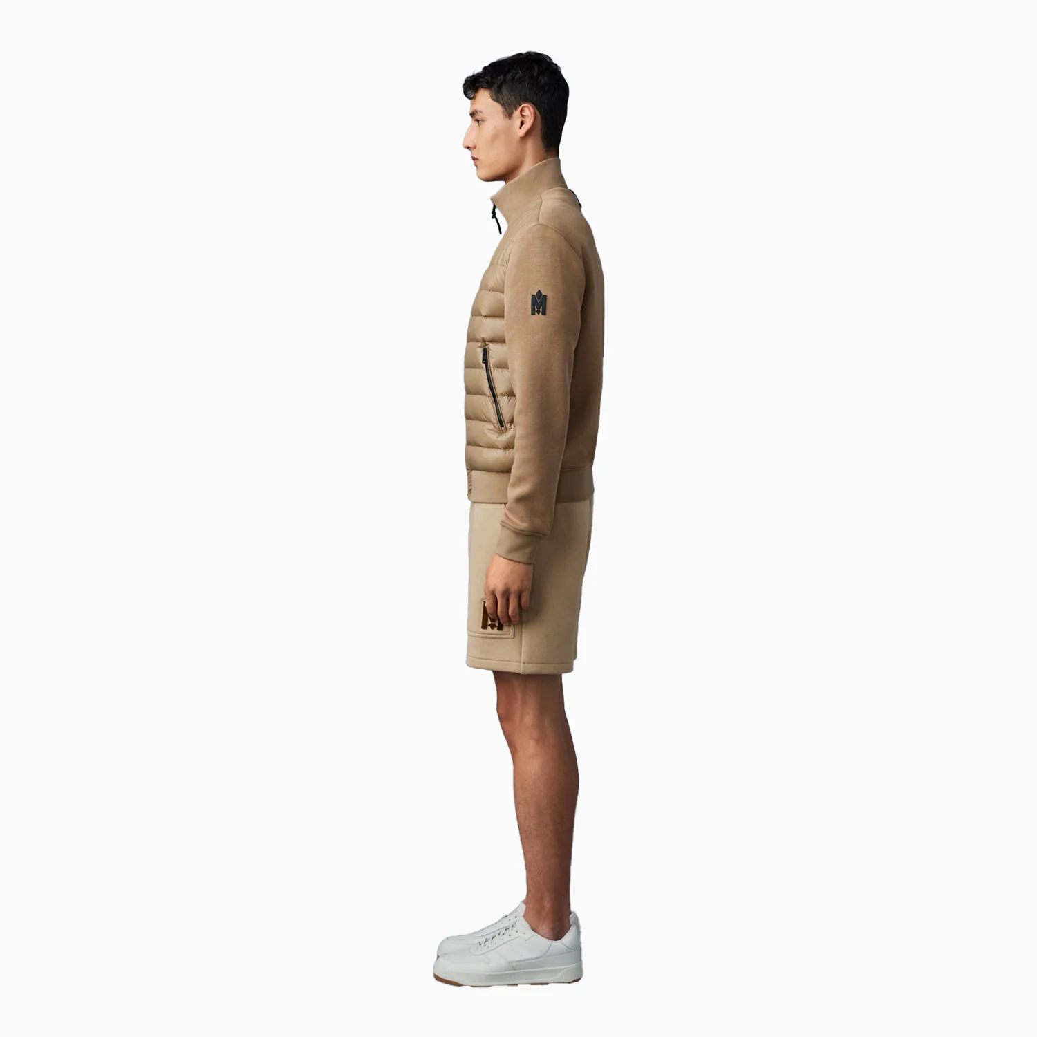 Men's COLLIN Mixed Media Bomber Jacket - Image 4
