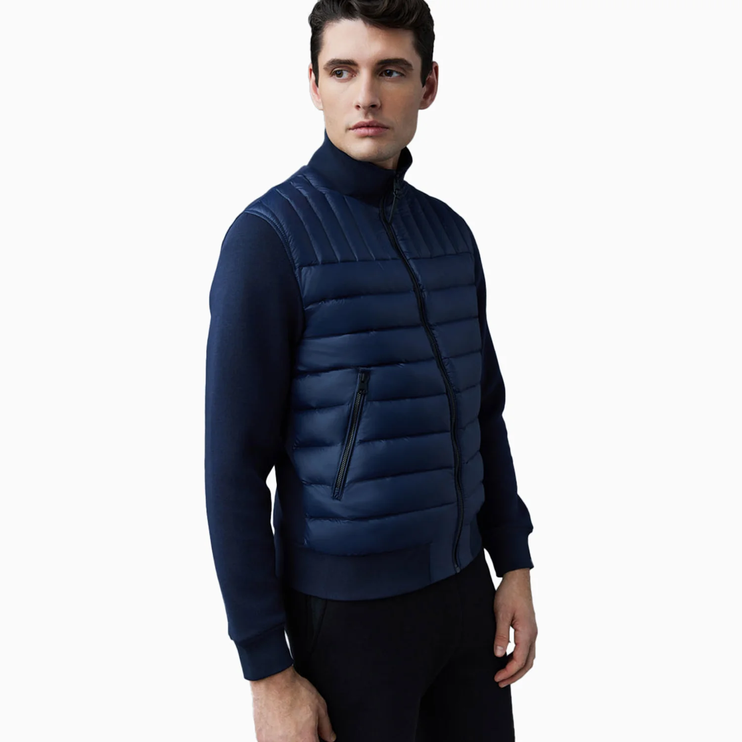 Men's COLLIN Mixed Media Bomber Jacket - Image 4