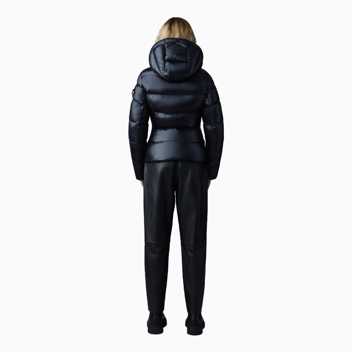 Women's Madalyn Lustrous Light Down Jacket With Hood - Image 3