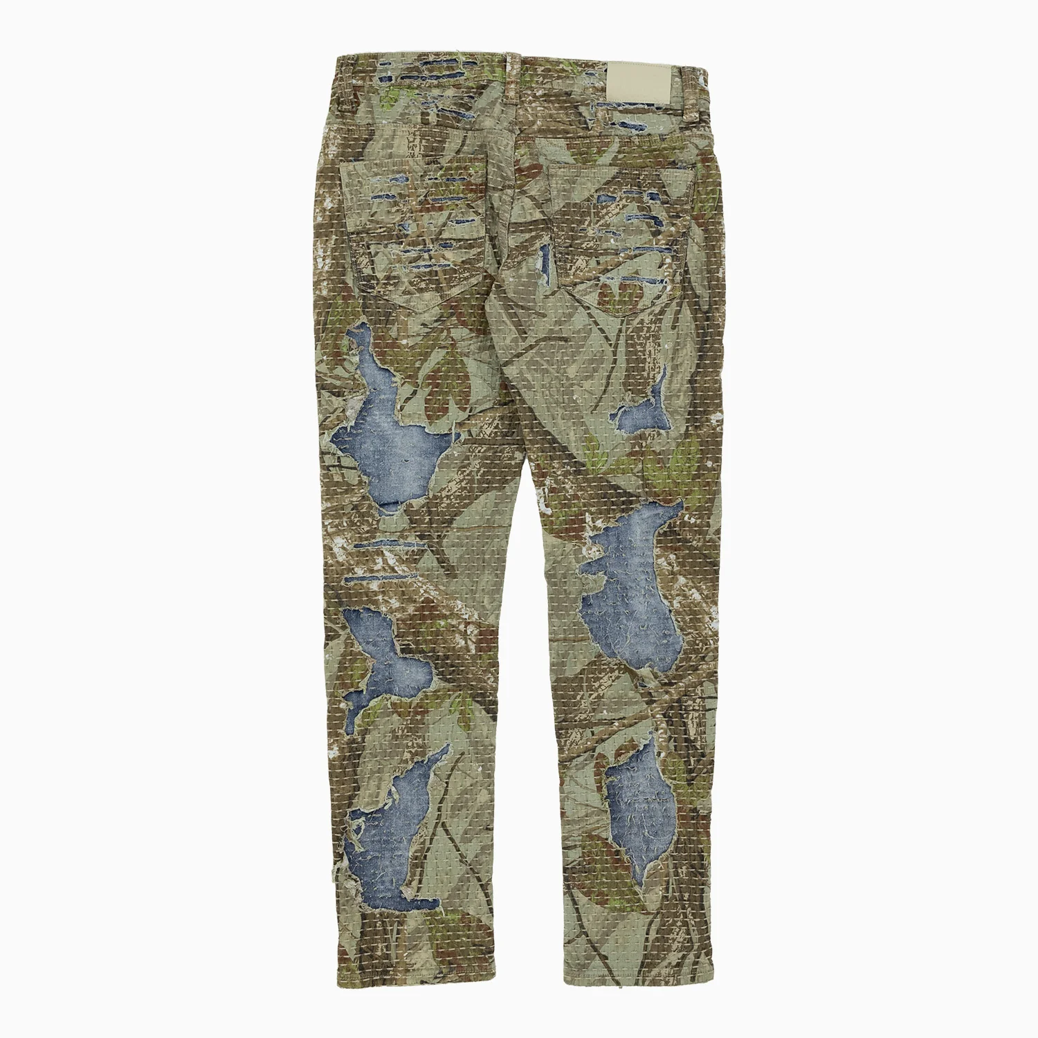 Men's Quilted Denim Jeans Pant - Image 2