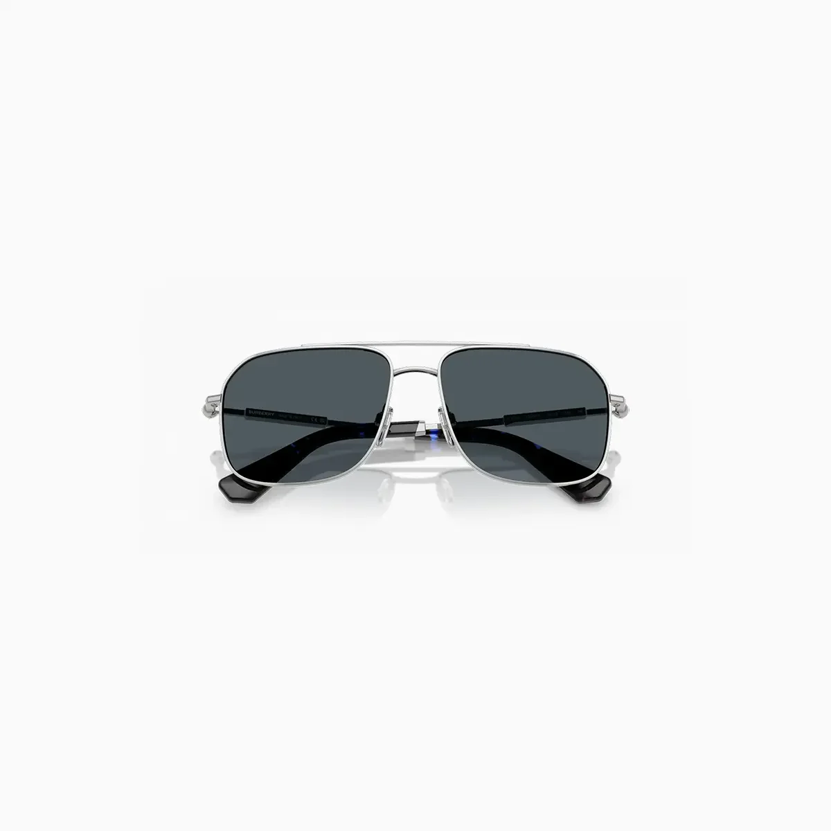 Men's Burberry Silver Dark Grey Sunglasses - Image 5