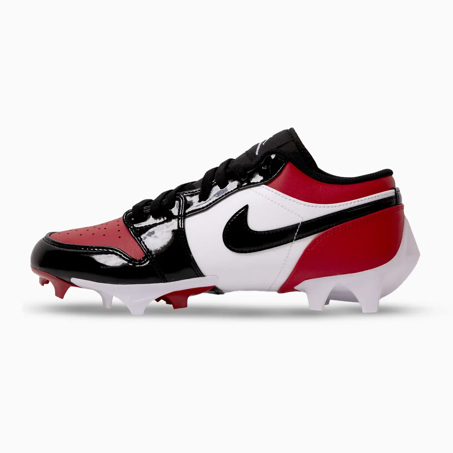 Men's Jordan 1 Low TD Football Cleat "Gym Red Black" - Image 3