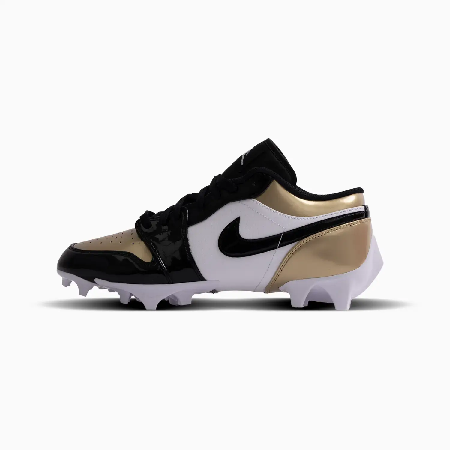 Men's Jordan 1 Low TD Football Cleat "Metallic Gold Black" - Image 3
