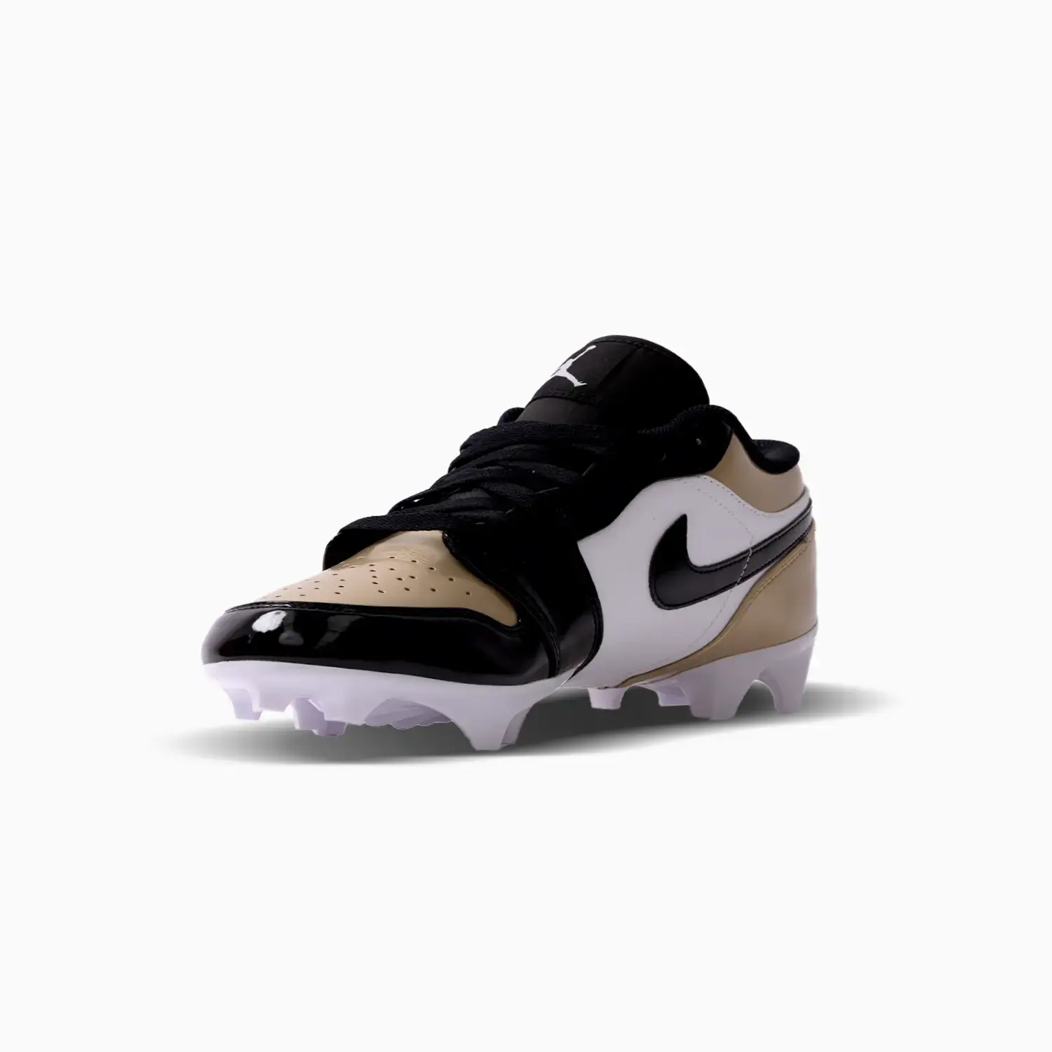 Men's Jordan 1 Low TD Football Cleat "Metallic Gold Black" - Image 4